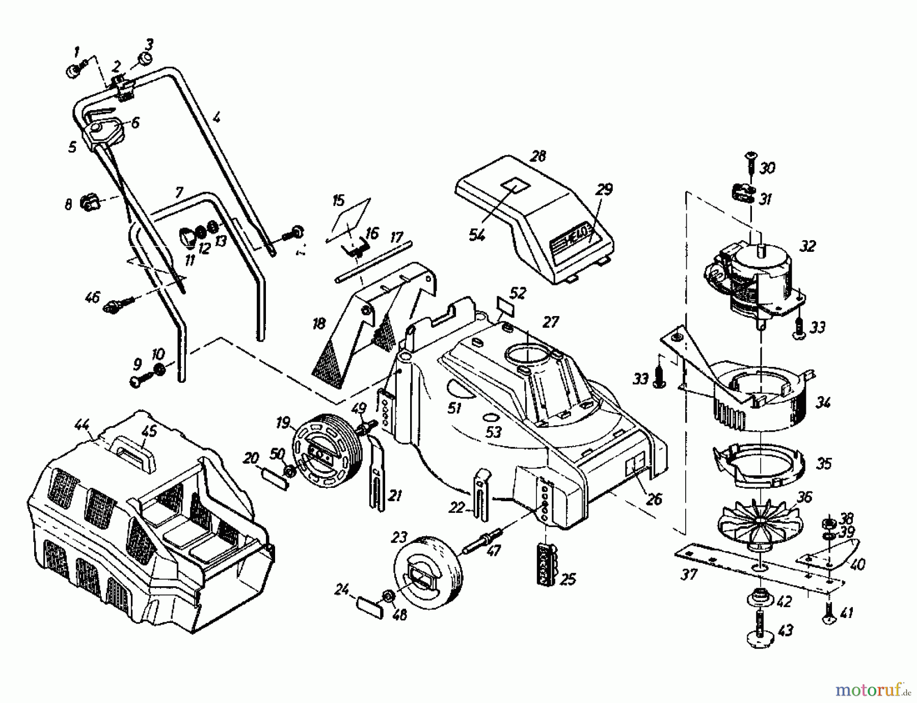  Gutbrod Tondeuse électrique HE 40 02889.04  (1987) Machine de base