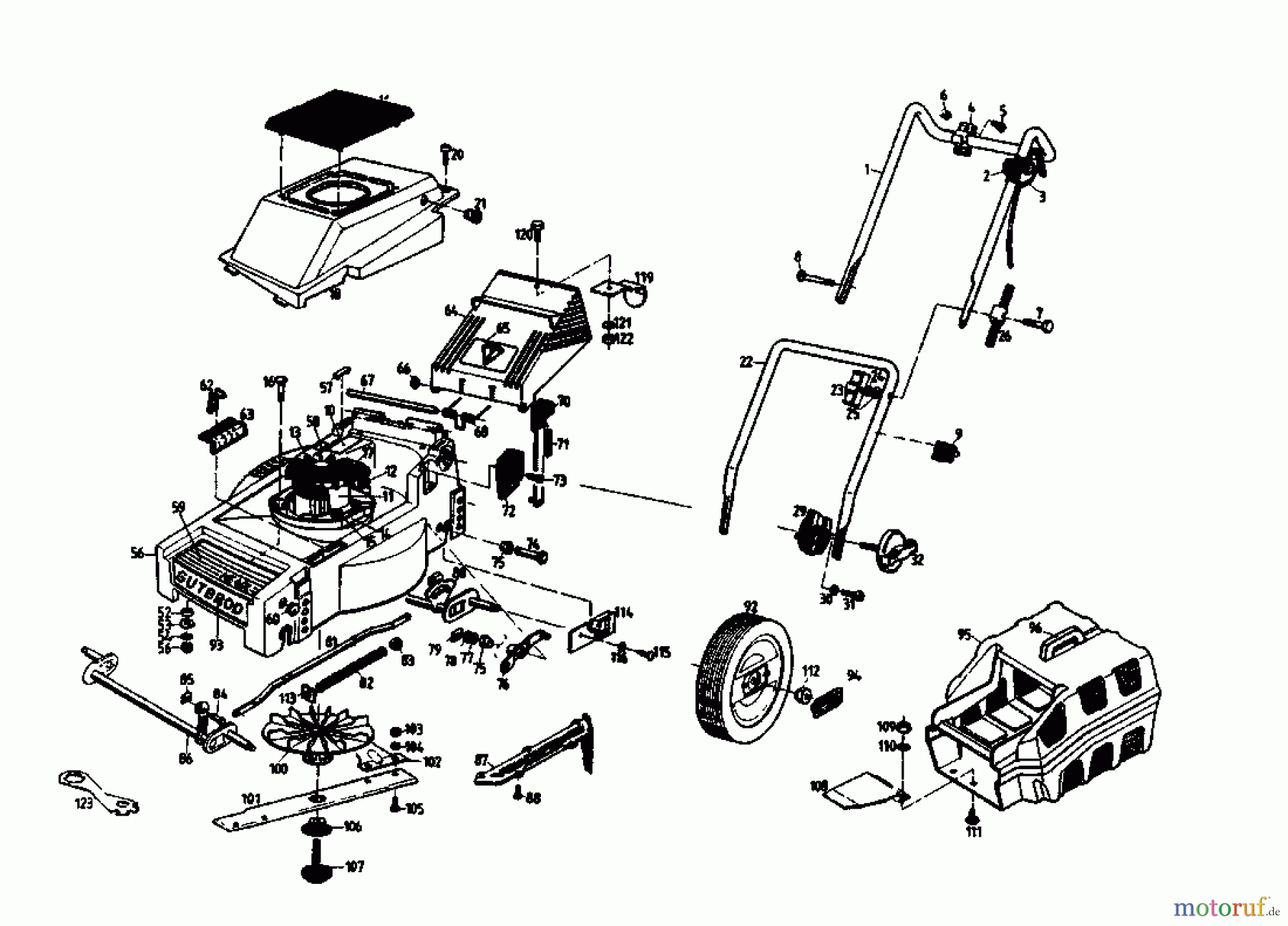  Gutbrod Electric mower HE 40 L 02895.02  (1988) Basic machine