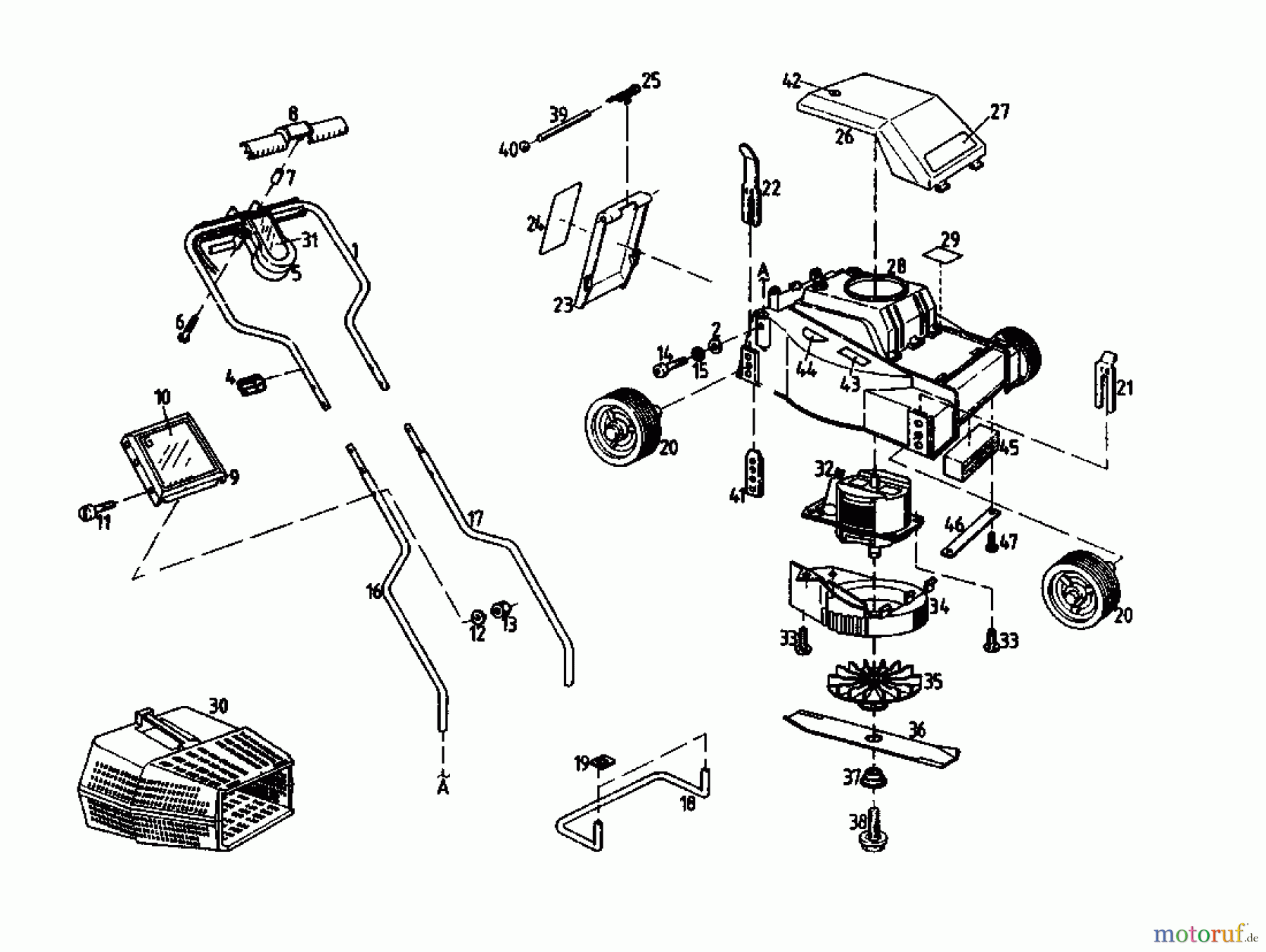  Gutbrod Electric mower HE 32 02845.01  (1988) Basic machine