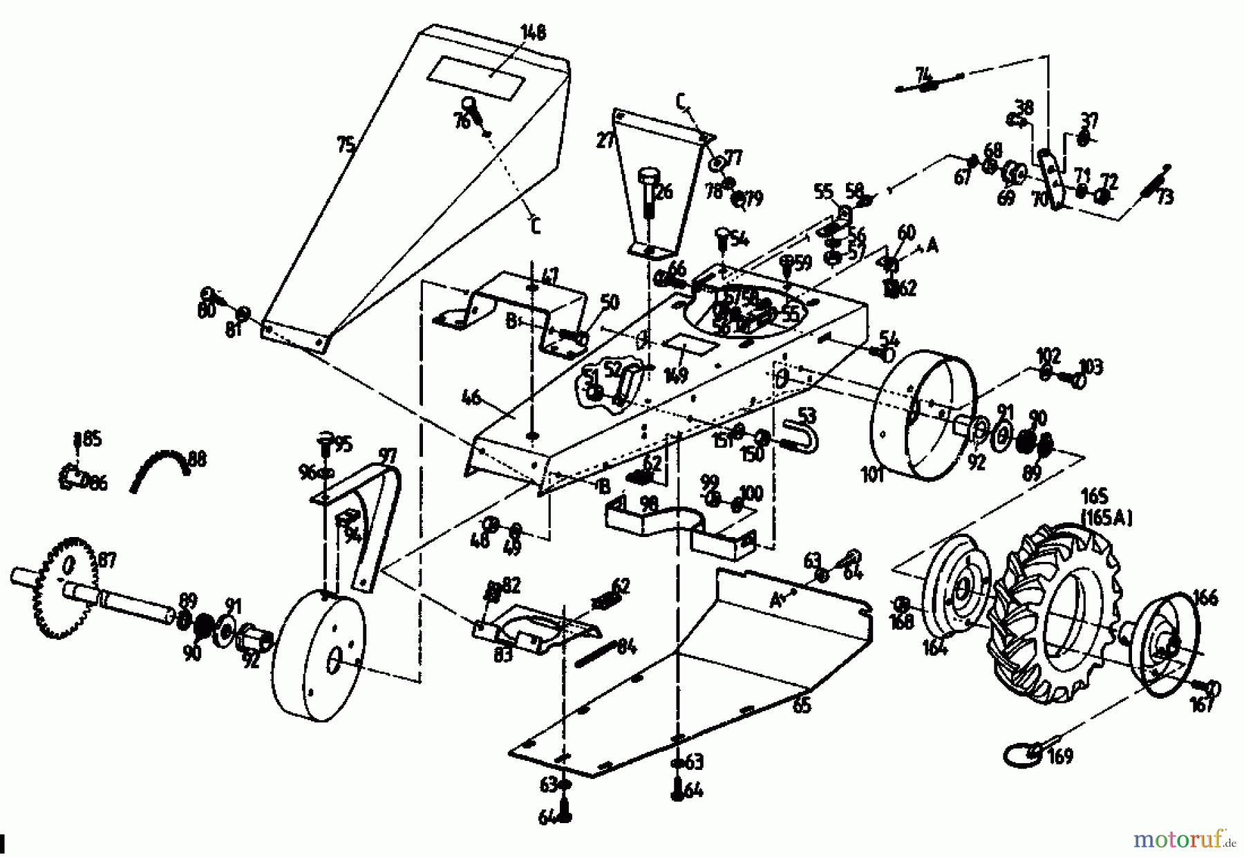  Golf Cutter bar mower 270 BMR 4 07510.02  (1988) Gearbox, Wheels