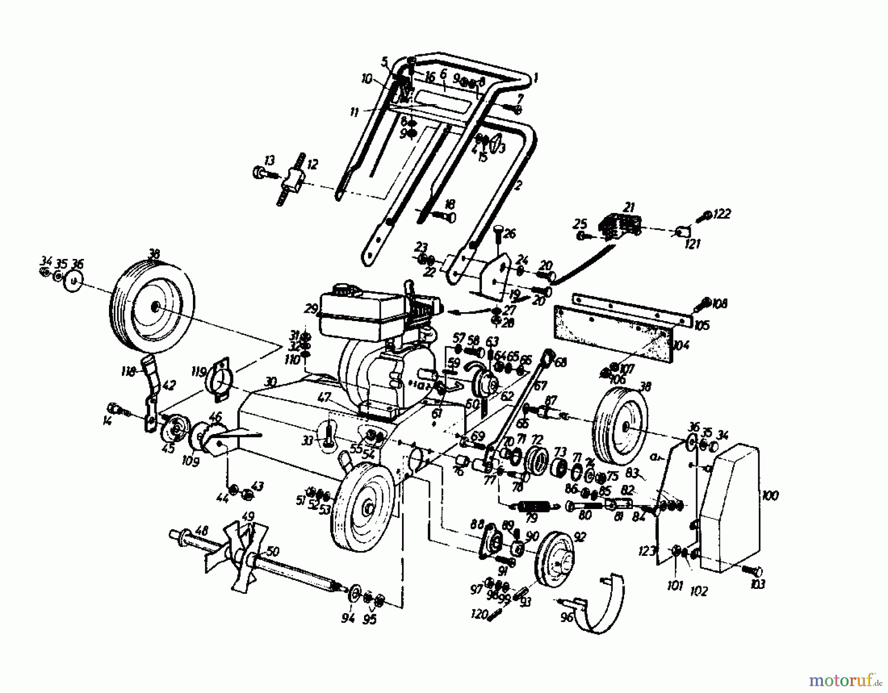  Gutbrod Petrol verticutter VS 50 A 00053.01  (1988) Basic machine