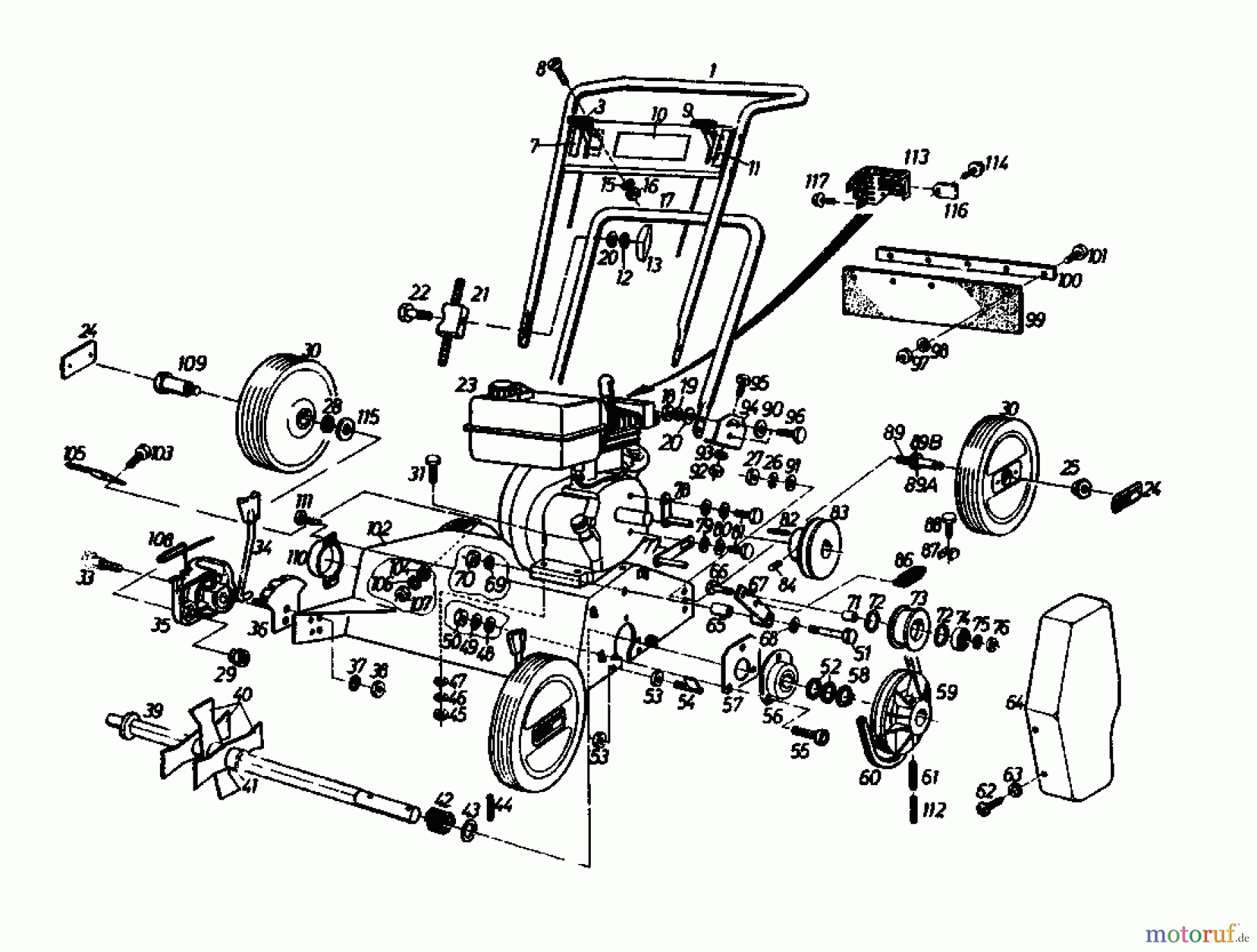  Gutbrod Petrol verticutter VS 40 A 00054.04  (1988) Basic machine