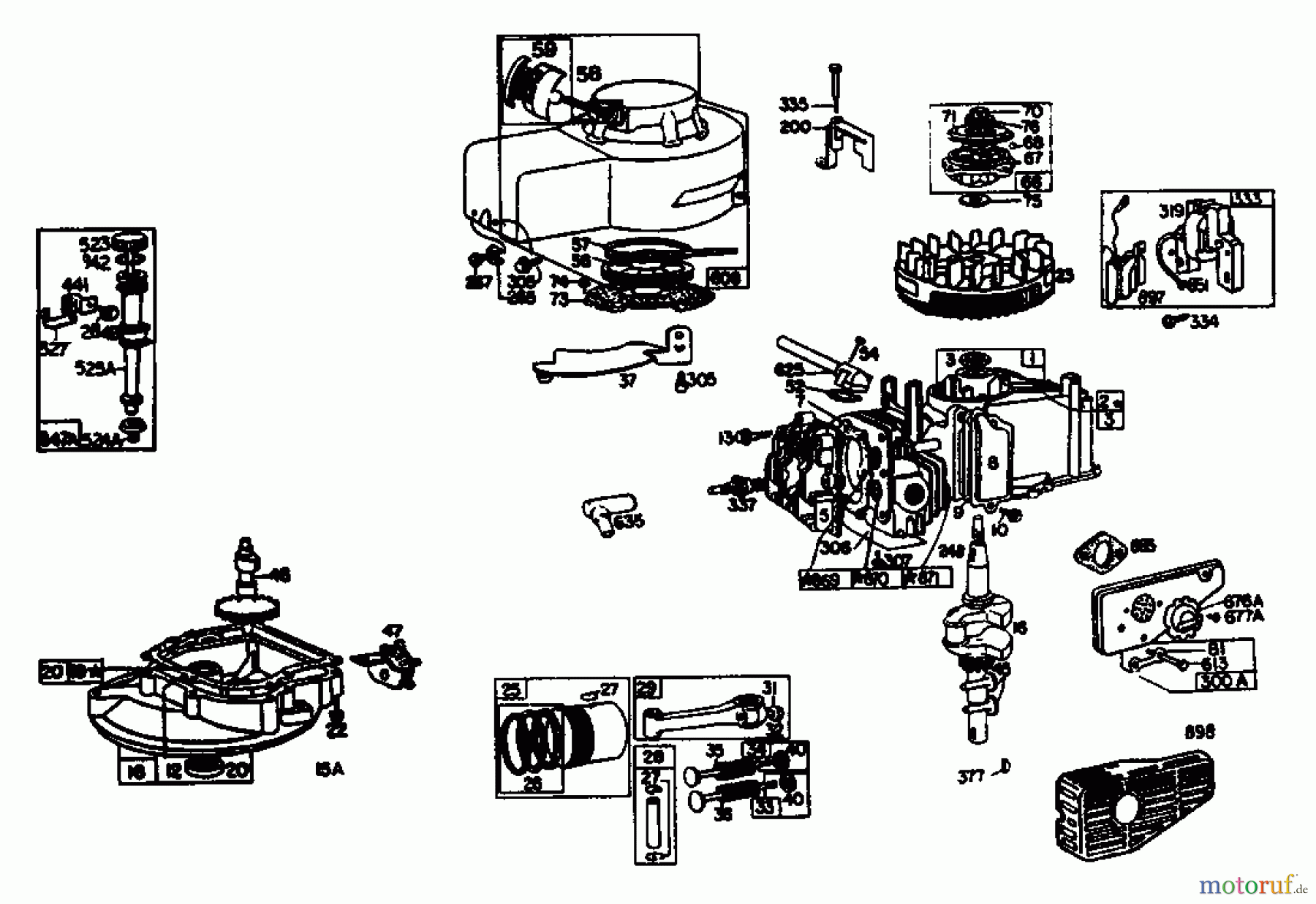  Gutbrod Cutter bar mower BM 100-2/G 07507.01  (1988) Crankcase, Cylinder