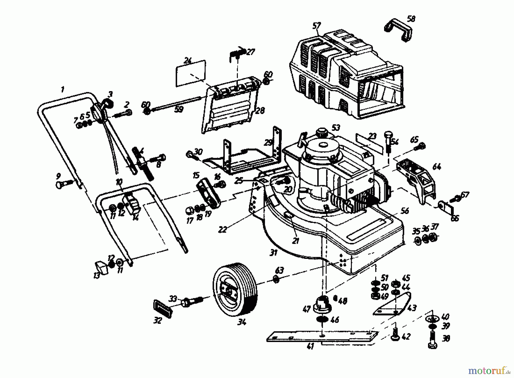  Gutbrod Petrol mower TURBO B 02893.01  (1988) Basic machine