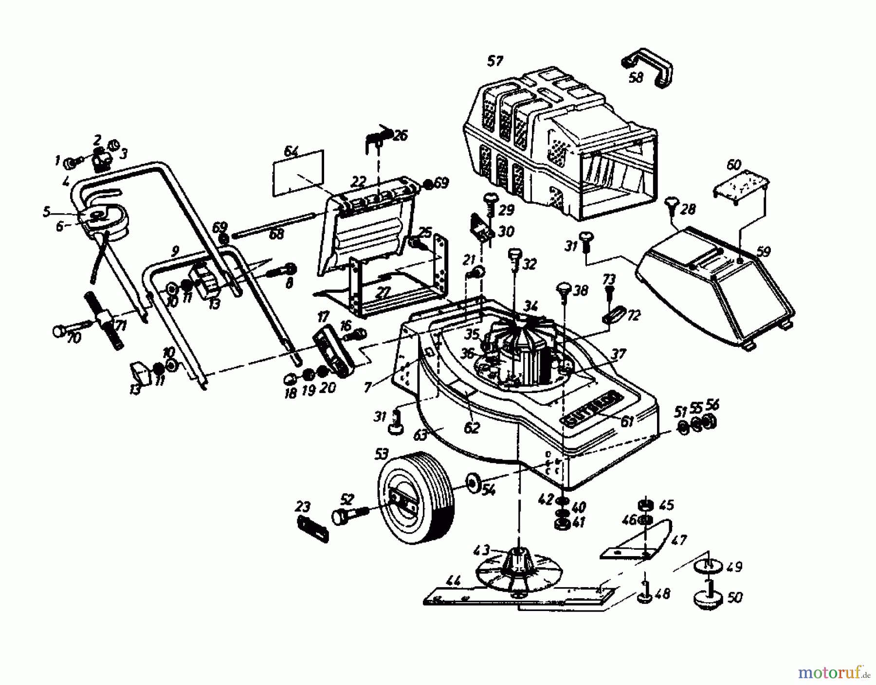  Gutbrod Electric mower TURBO E 02899.01  (1988) Basic machine