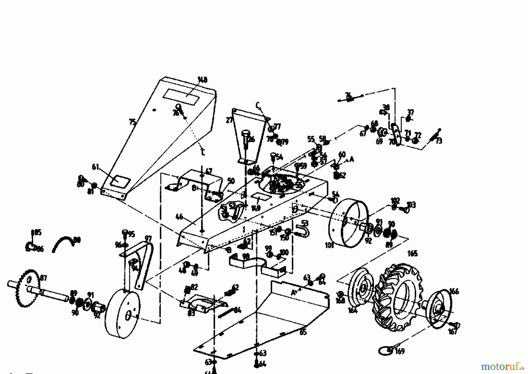  Golf Cutter bar mower 270 BMR 4 07510.02  (1989) Gearbox, Wheels
