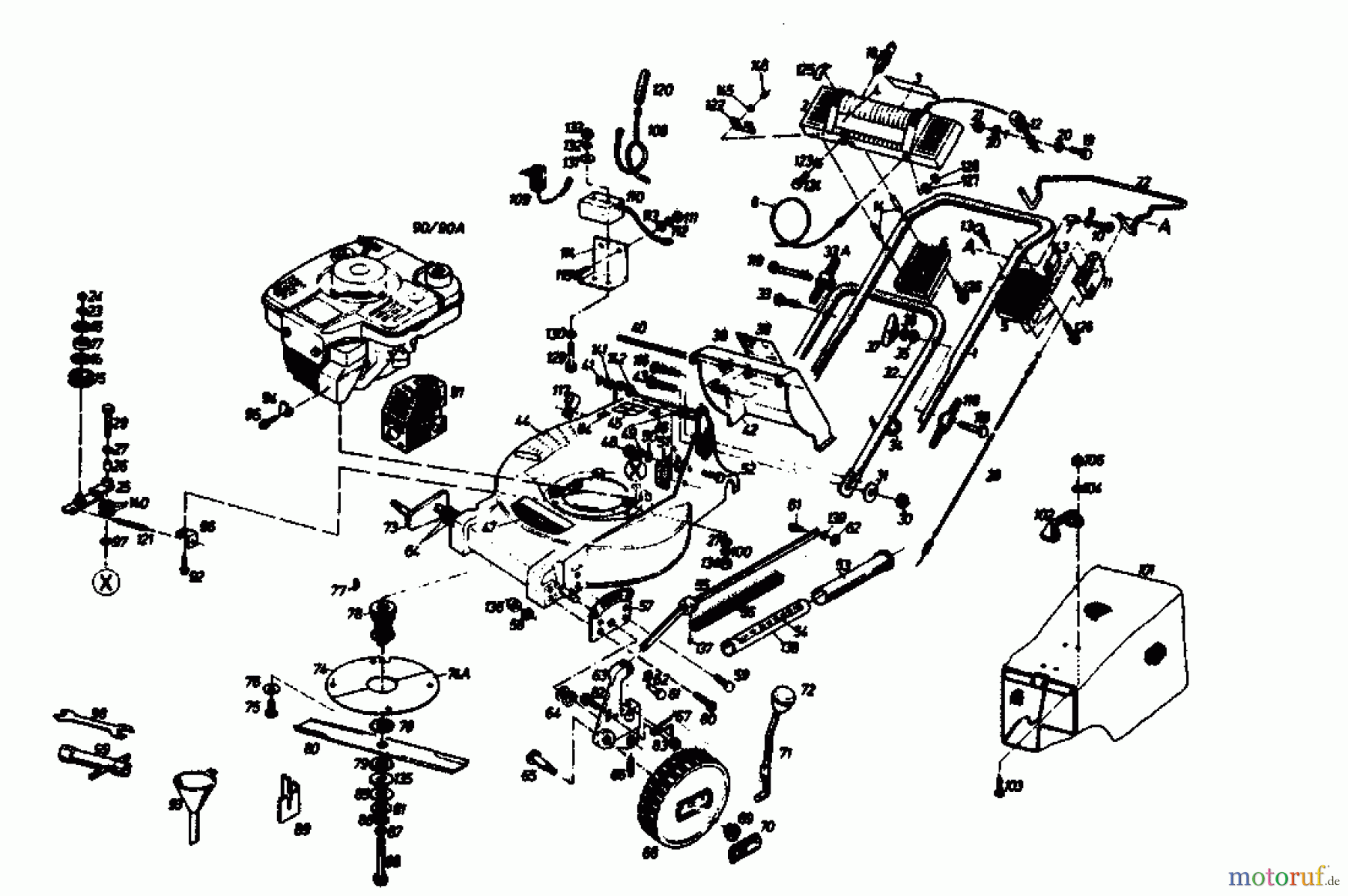  Gutbrod Petrol mower self propelled HB 56 R 02849.01  (1989) Basic machine