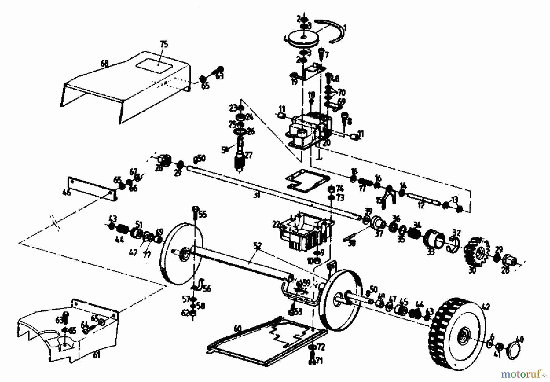  Gutbrod Petrol mower self propelled HB 56 R 02849.01  (1989) Gearbox