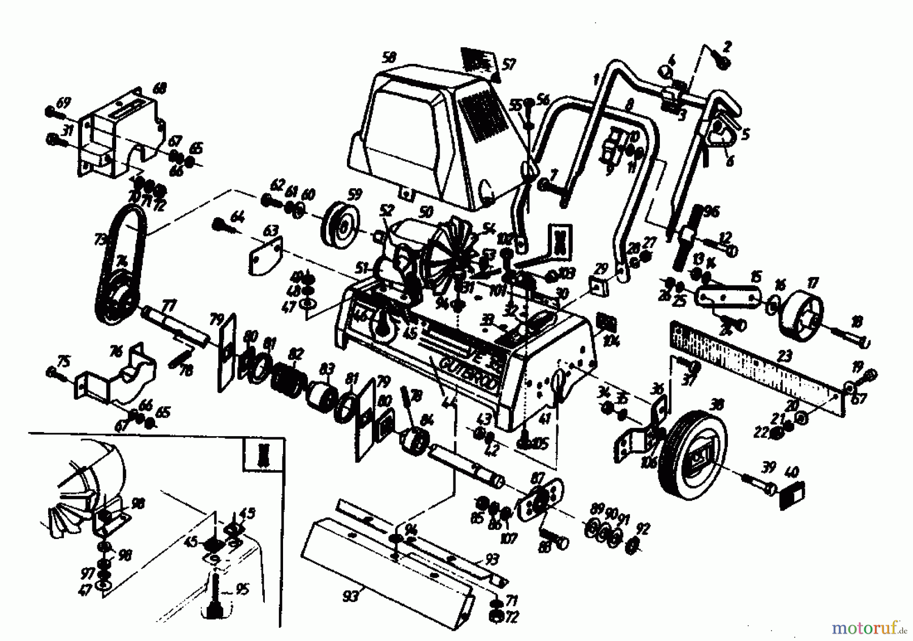  Gutbrod Scarificateur électrique VE 35 02645.09  (1989) Machine de base