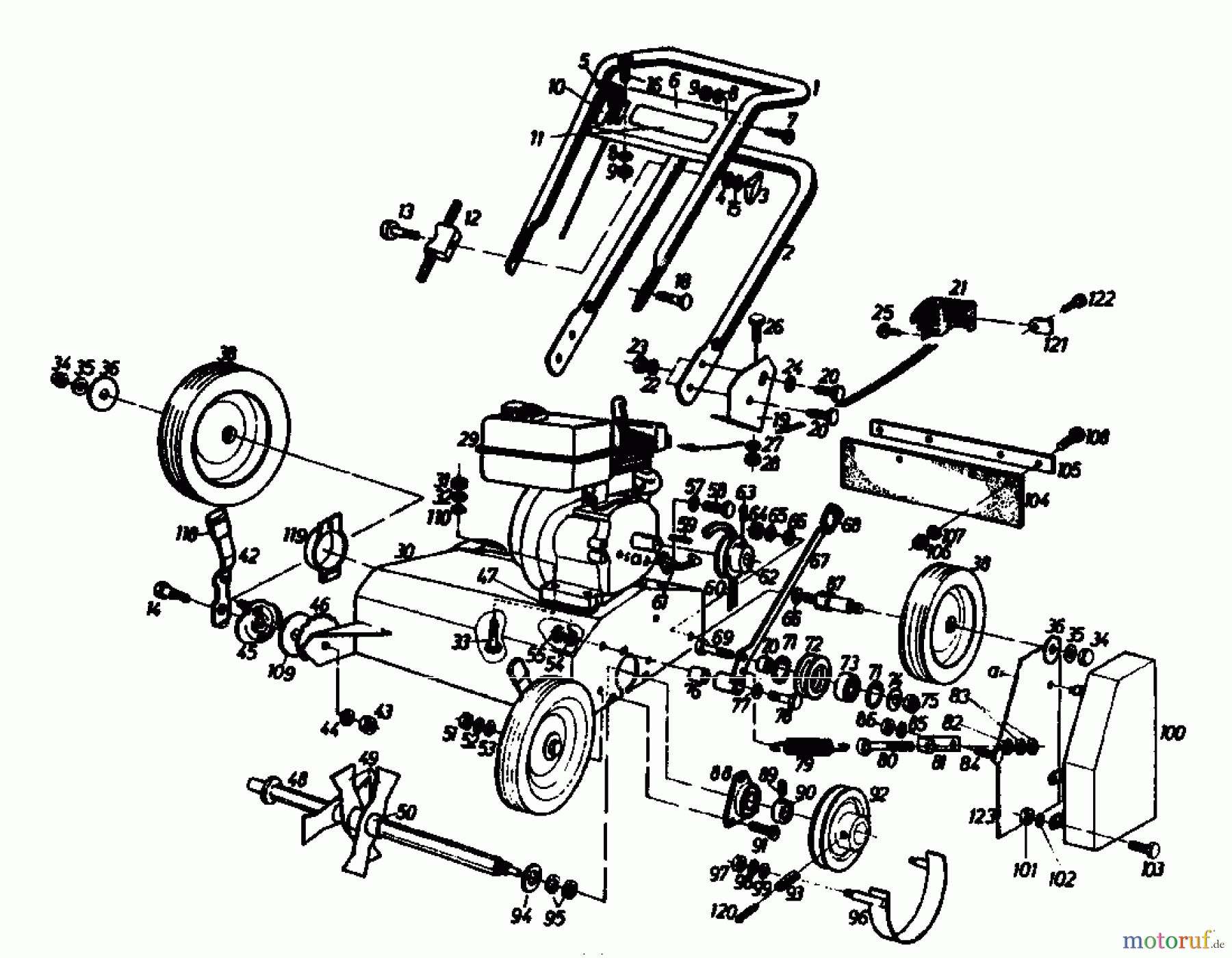  Gutbrod Petrol verticutter VS 50 A 00053.01  (1989) Basic machine