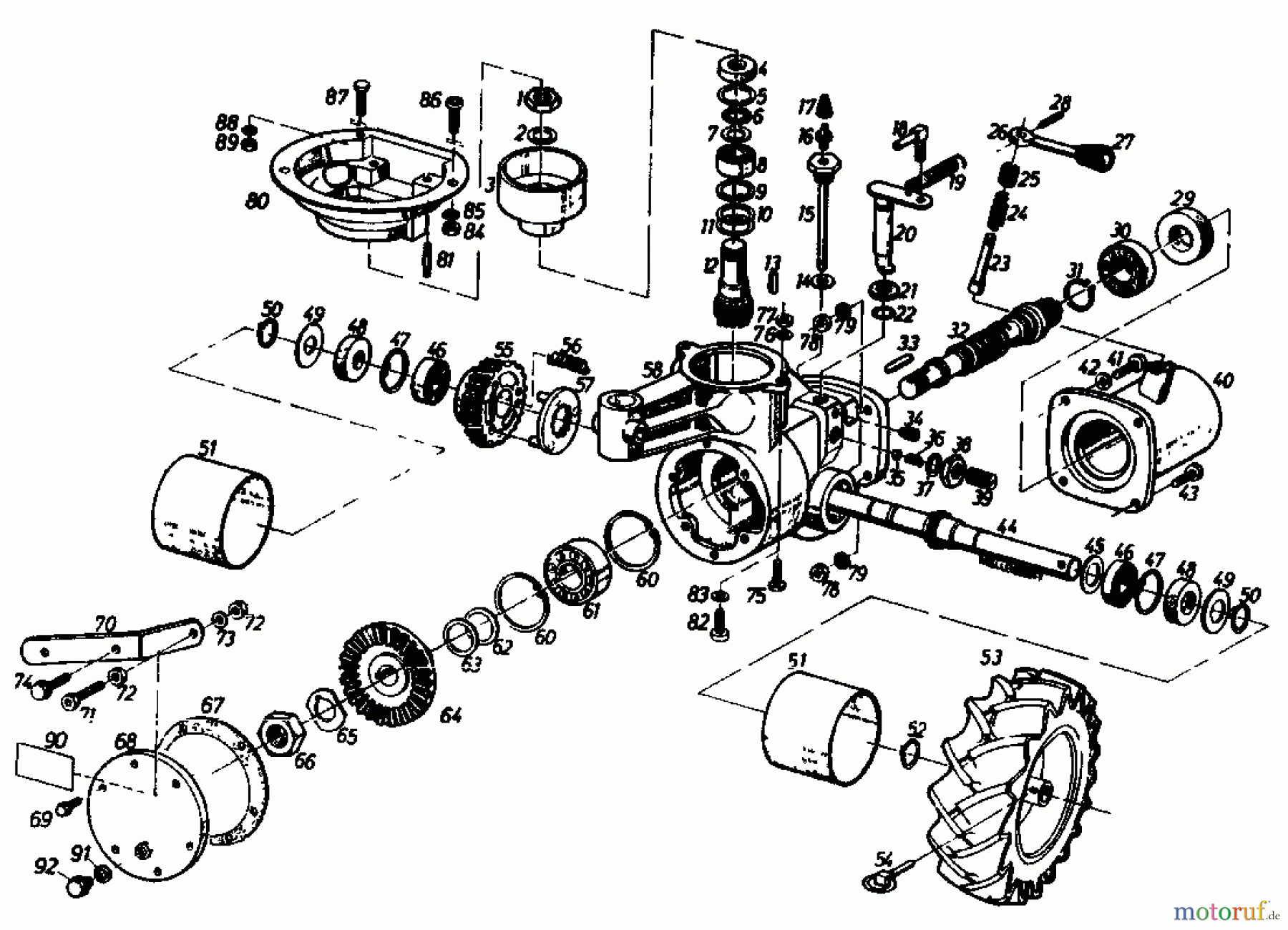  Gutbrod Cutter bar mower BM 100-2/G 07507.01  (1989) Gearbox