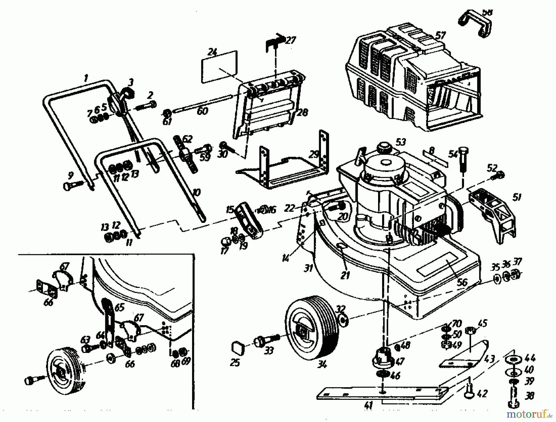  Golf Petrol mower TURBO 46 02880.09  (1990) Basic machine