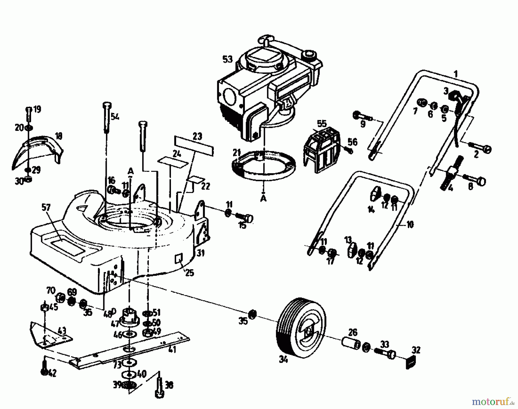  Golf Petrol mower 248 S 4 02670.01  (1990) Basic machine