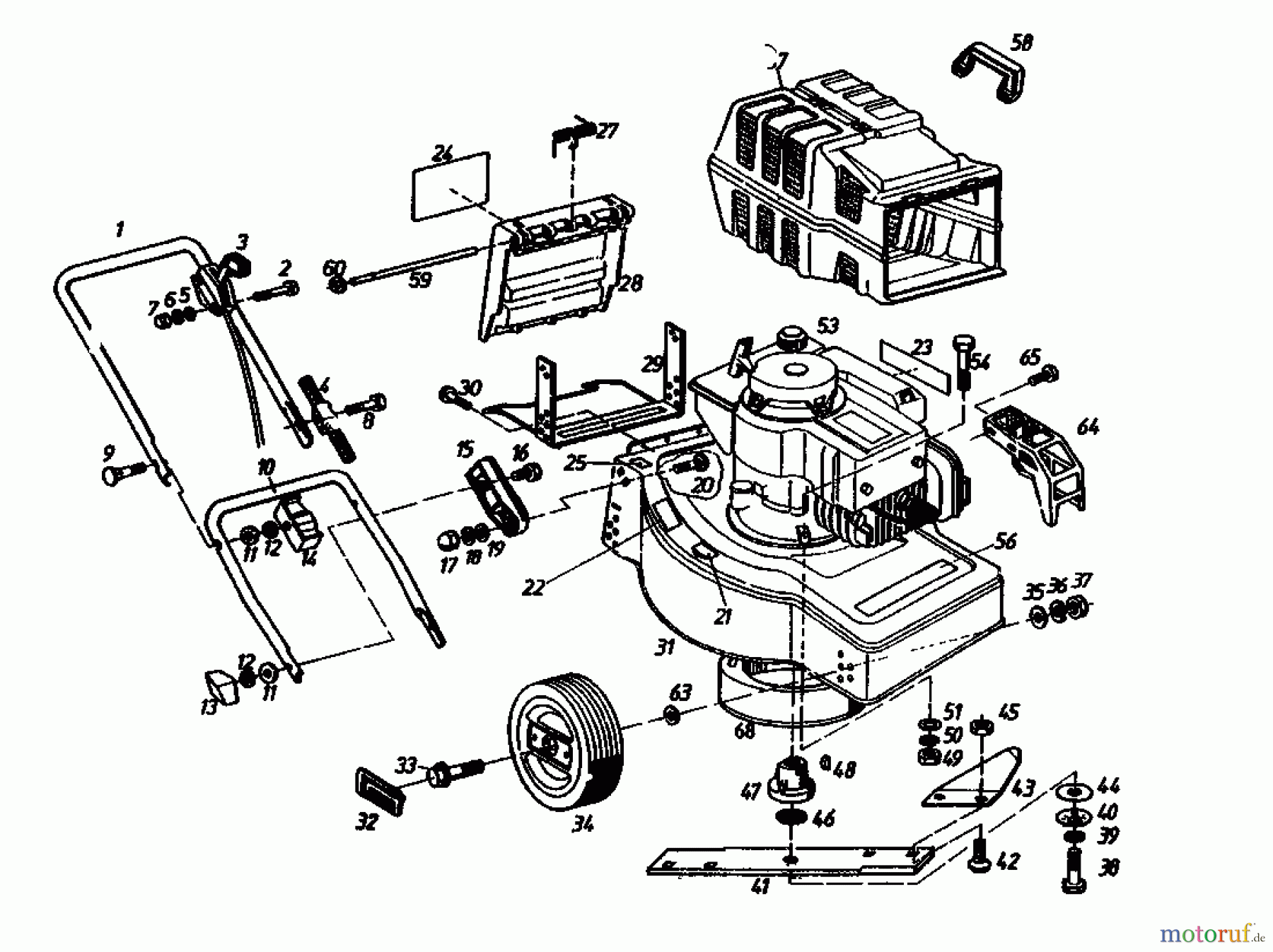  Gutbrod Petrol mower TURBO B 02893.01  (1990) Basic machine