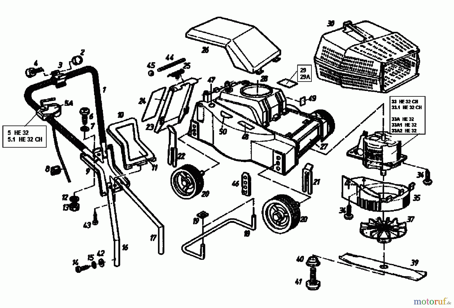  Gutbrod Electric mower HE 32 CH 02872.06  (1987) Basic machine