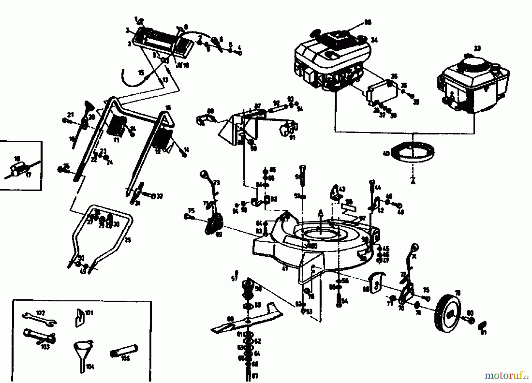  Gutbrod Petrol mower MS 482 04008.01  (1990) Basic machine