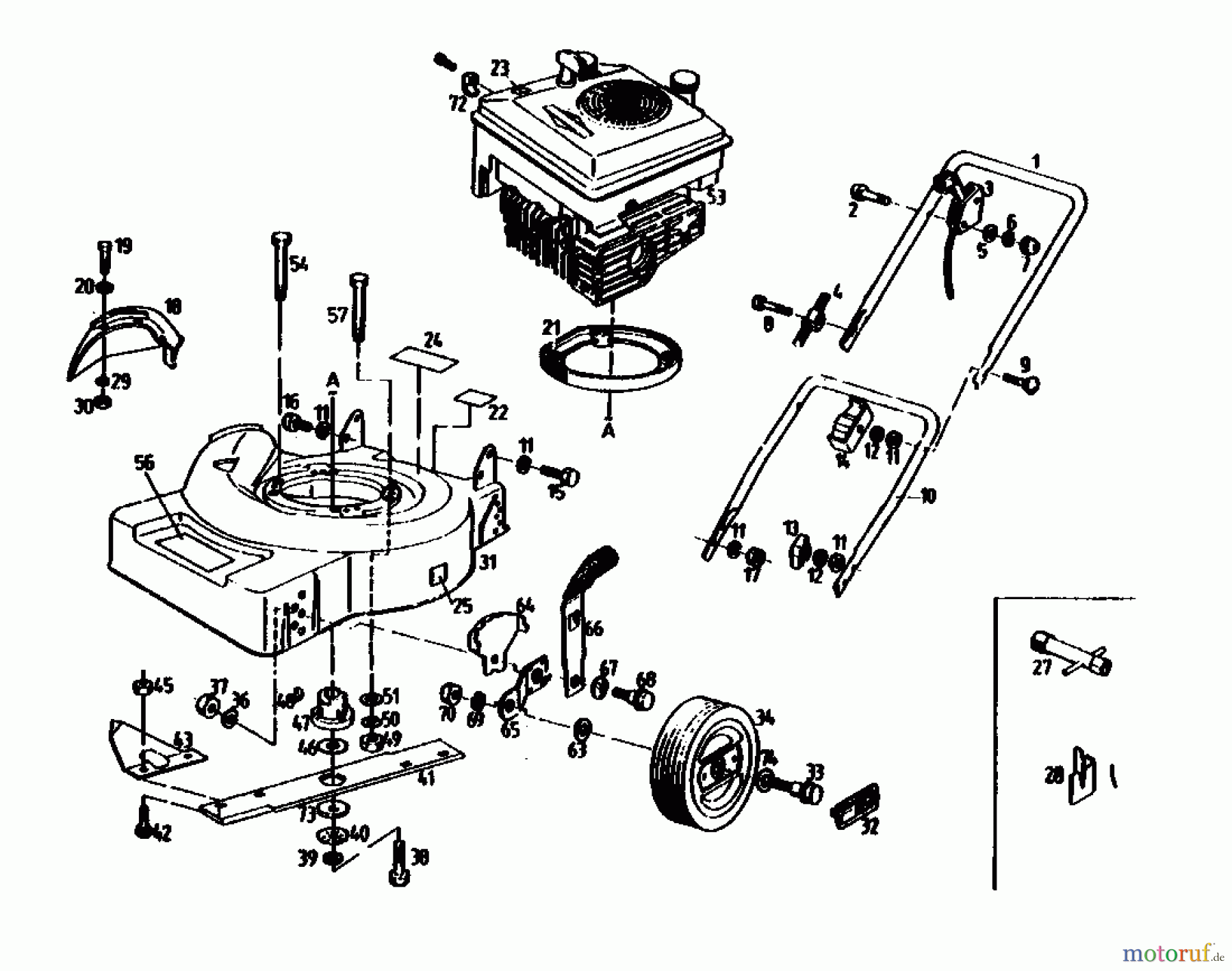  Gutbrod Petrol mower TURBO SBS 02670.02  (1991) Basic machine