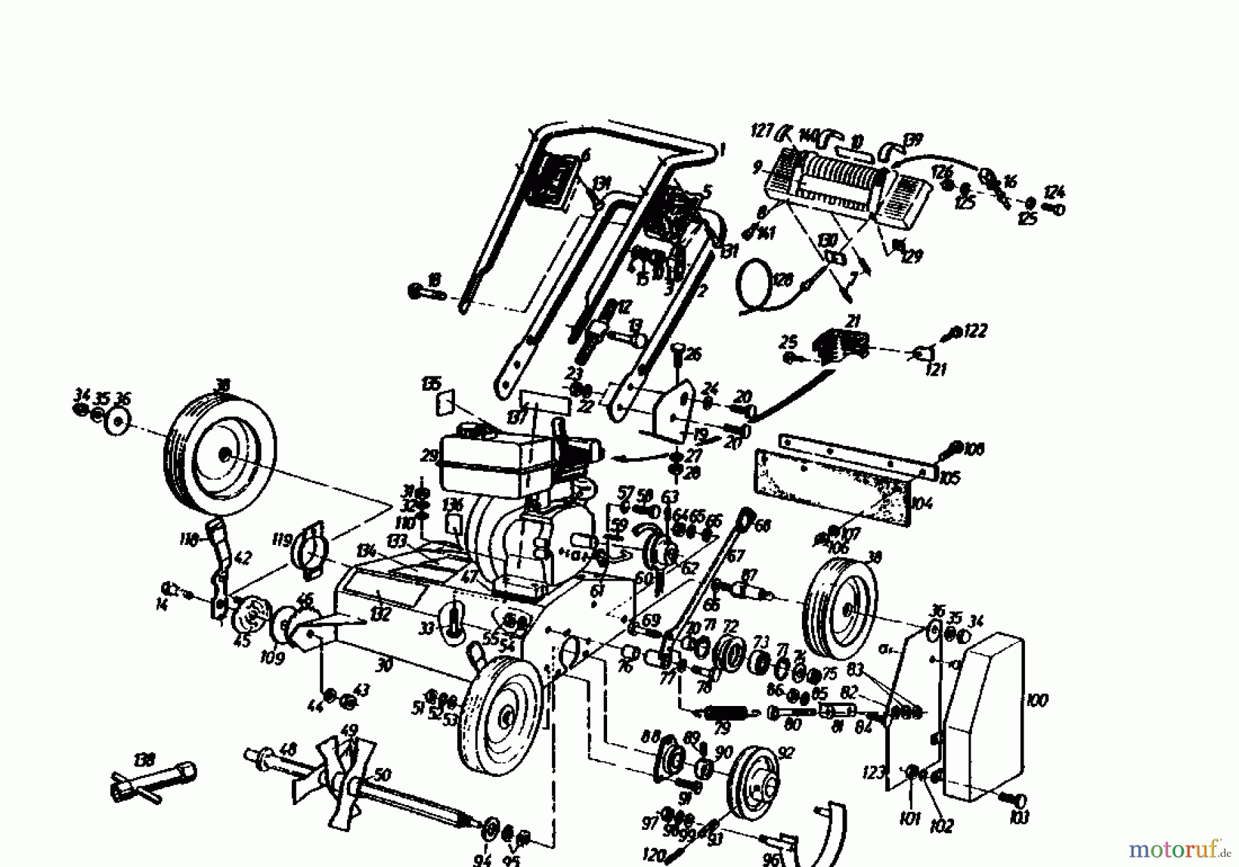  Gutbrod Petrol verticutter MV 504 00053.03  (1991) Basic machine