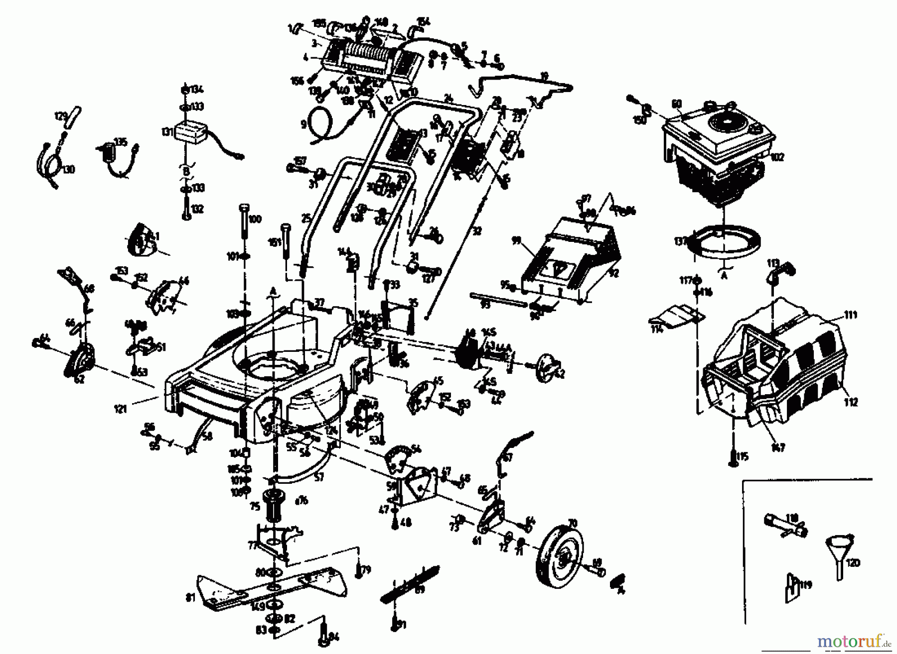  Gutbrod Petrol mower self propelled HB 47 R-4 BSE 04001.02  (1992) Basic machine