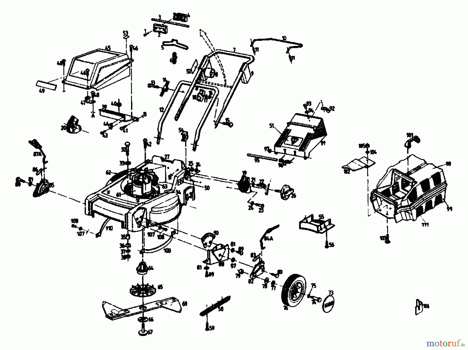  Gutbrod Electric mower HE 47 LS 02650.01  (1992) Basic machine
