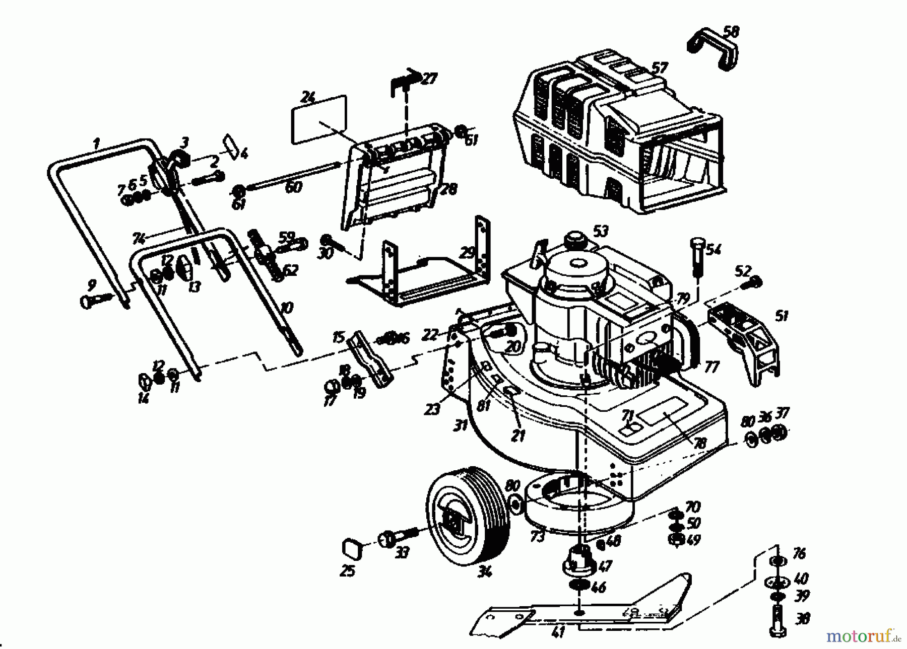  Golf Petrol mower 345 H 4 02842.01  (1992) Basic machine