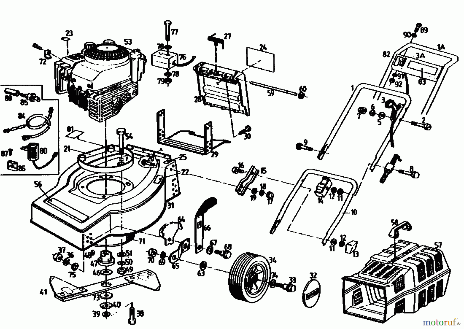  Gutbrod Petrol mower TURBO HBS 02893.06  (1992) Basic machine
