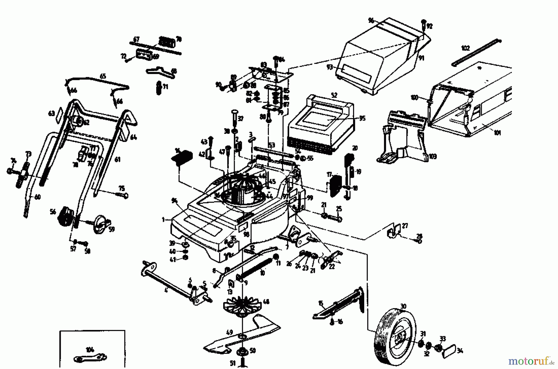  Gutbrod Electric mower MHE 400 04019.01  (1992) Basic machine