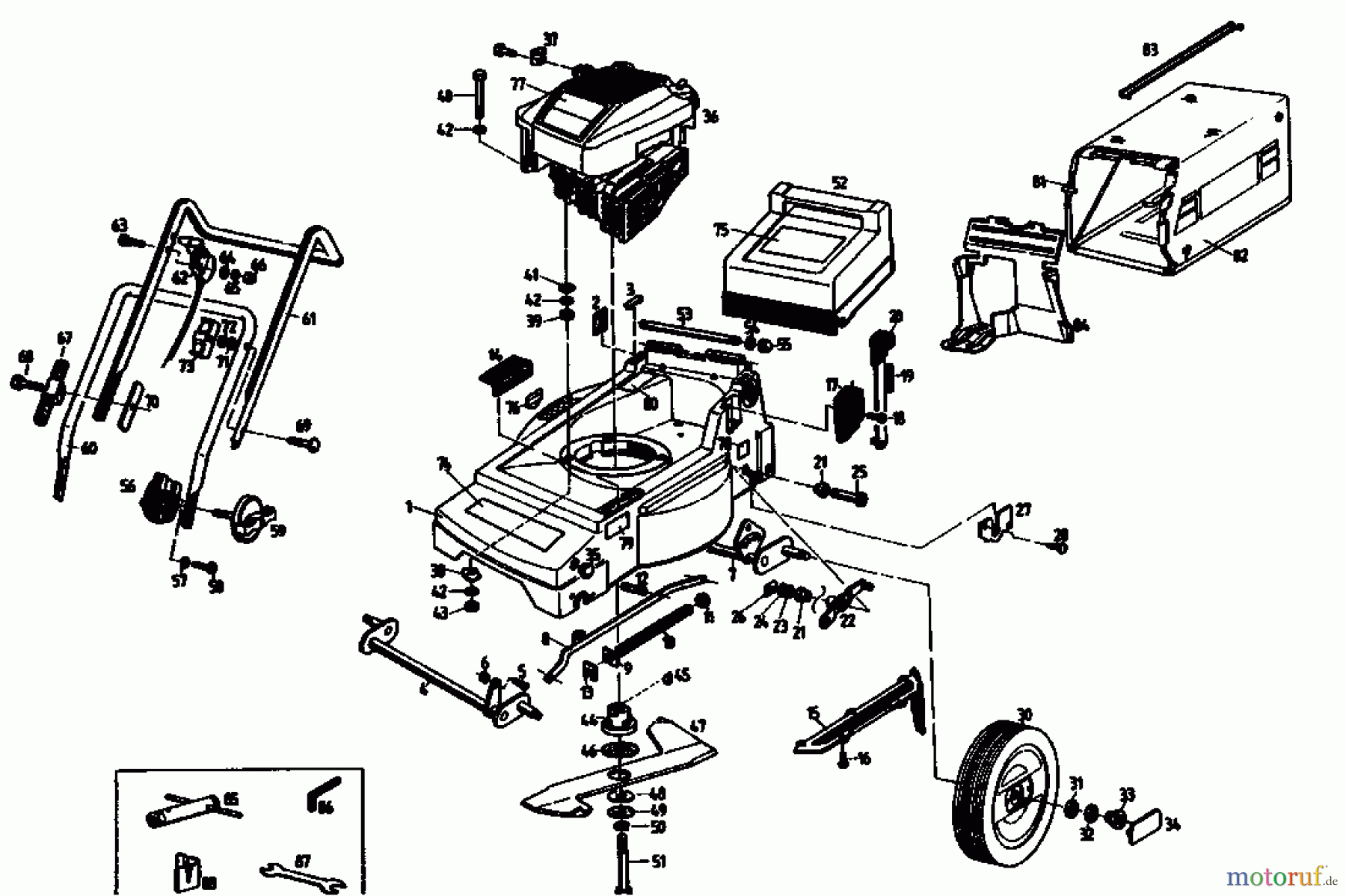  Gutbrod Petrol mower MH 404 04018.01  (1992) Basic machine
