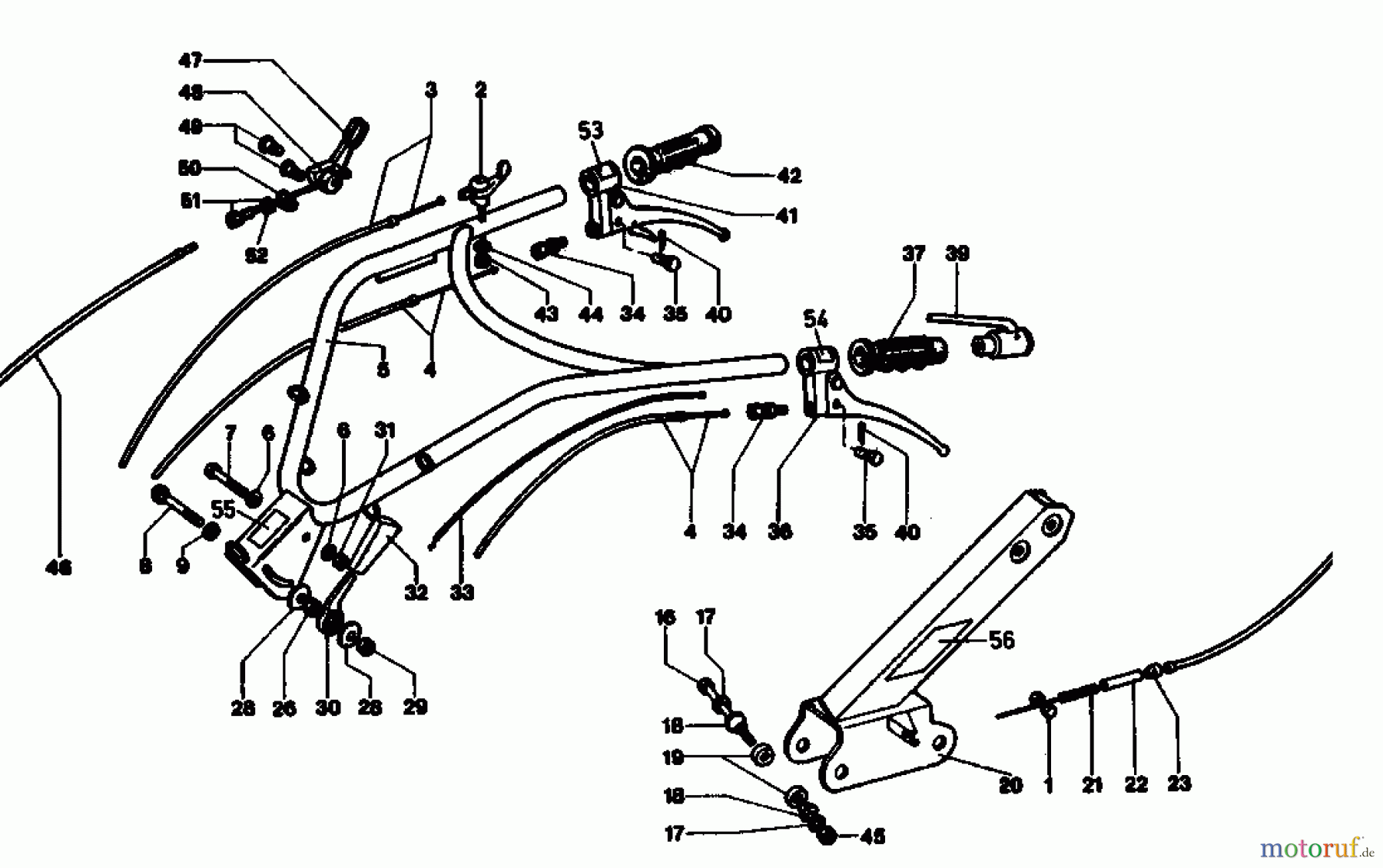  Gutbrod Cutter bar mower BM 110 07517.01  (1992) Handle