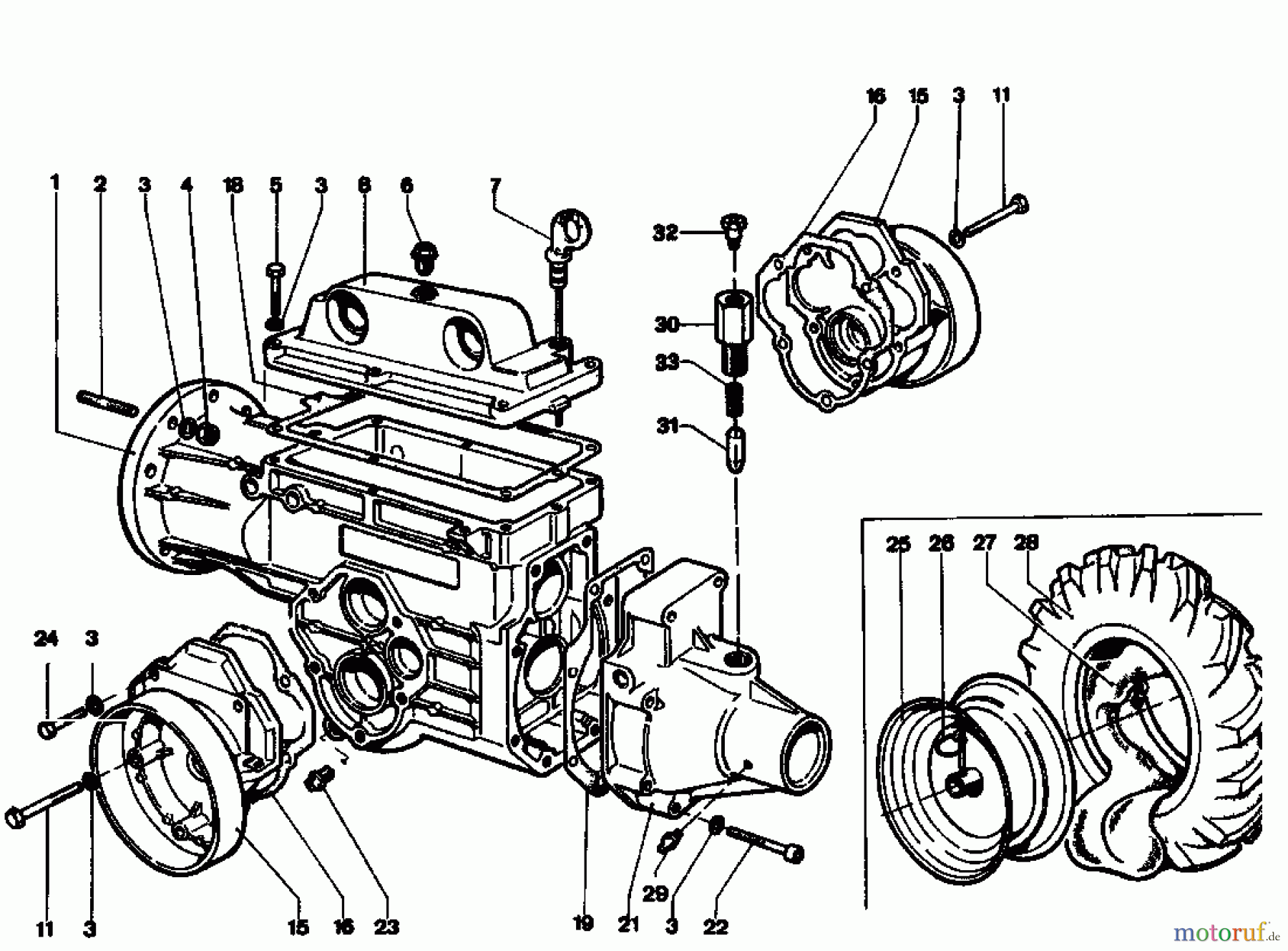  Gutbrod Cutter bar mower BM 110 07517.01  (1992) Gearbox