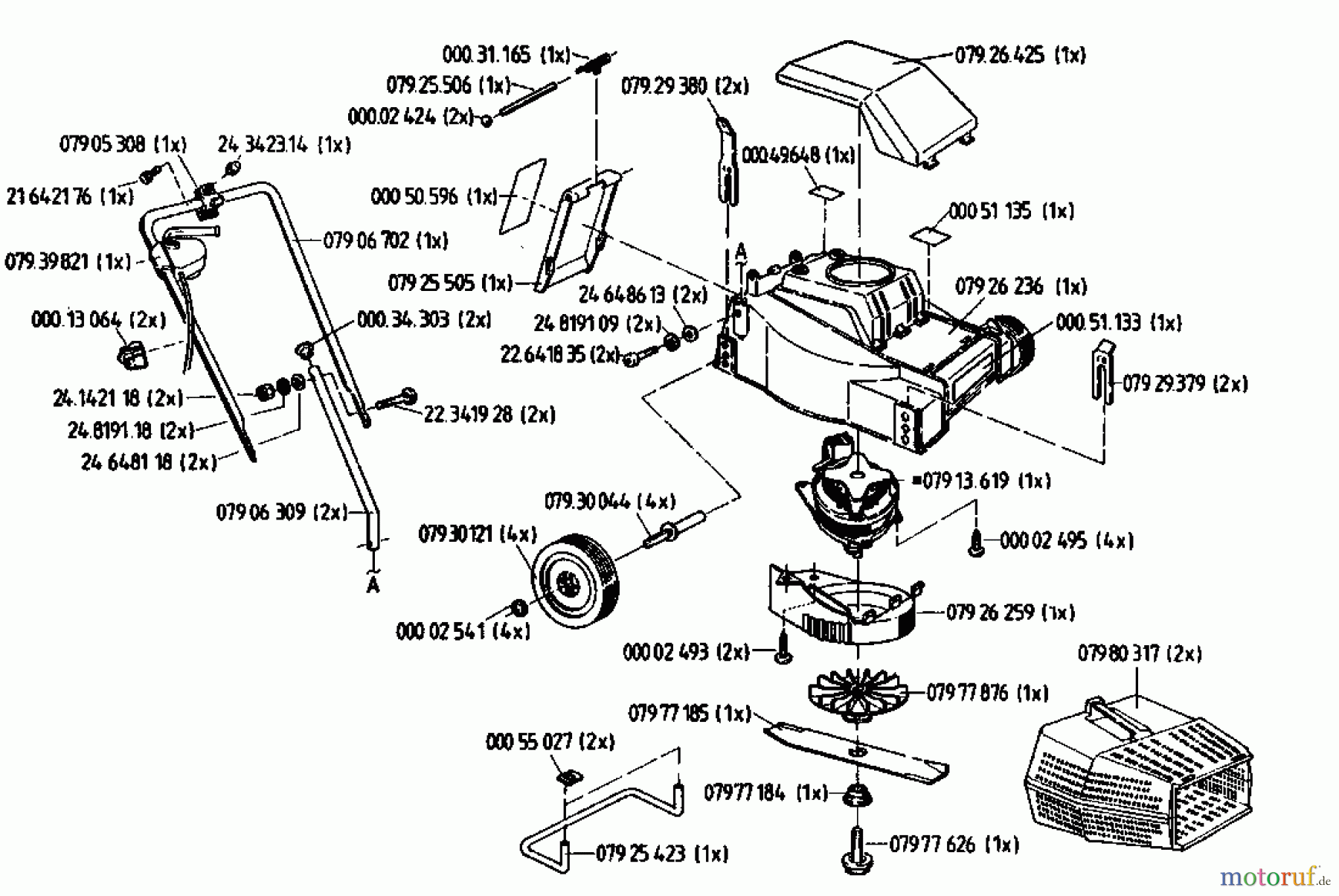  Golf Electric mower E 732 02819.01  (1993) Basic machine