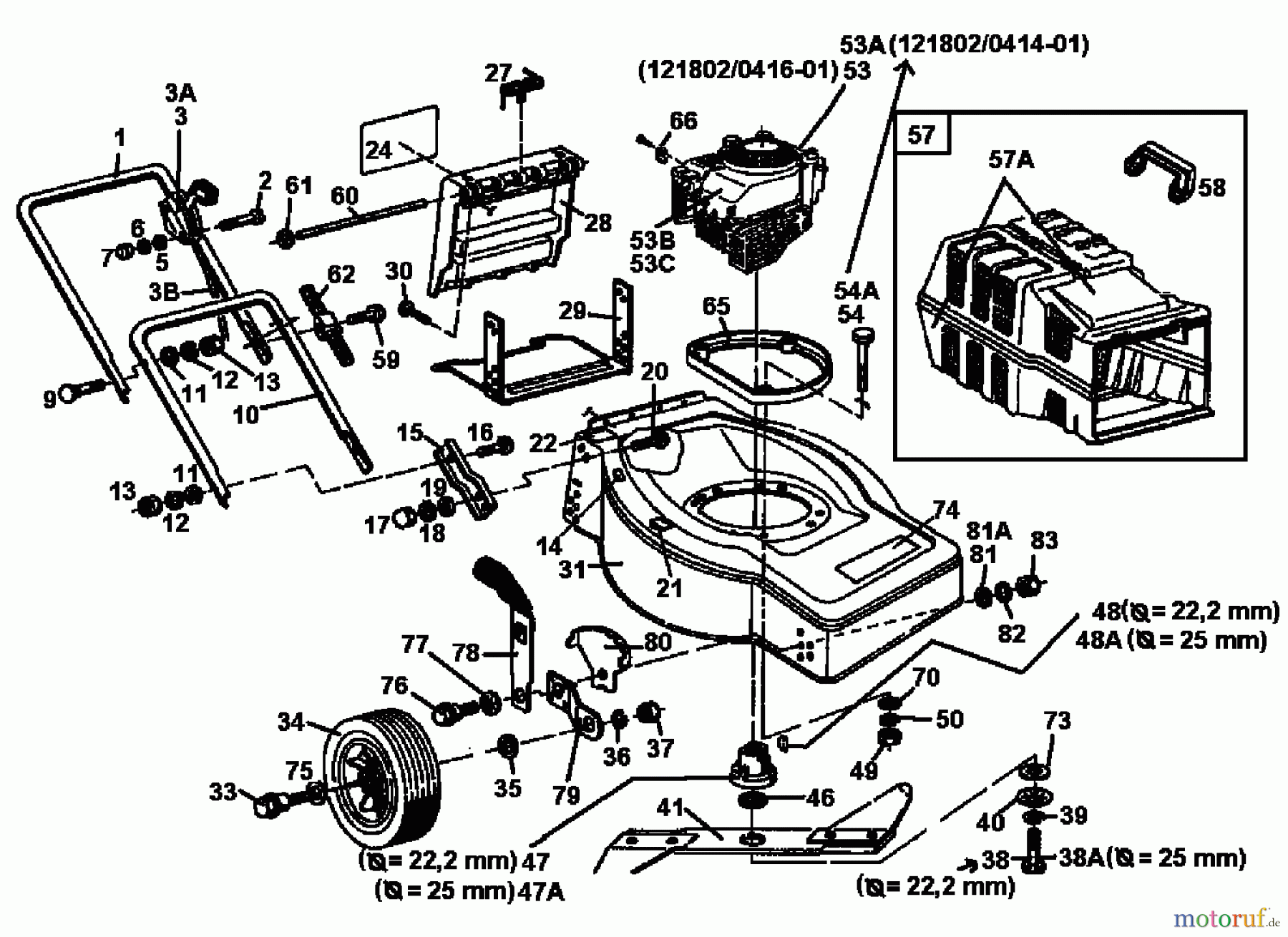 Gutbrod Petrol mower ECO B 02894.06  (1993) Basic machine