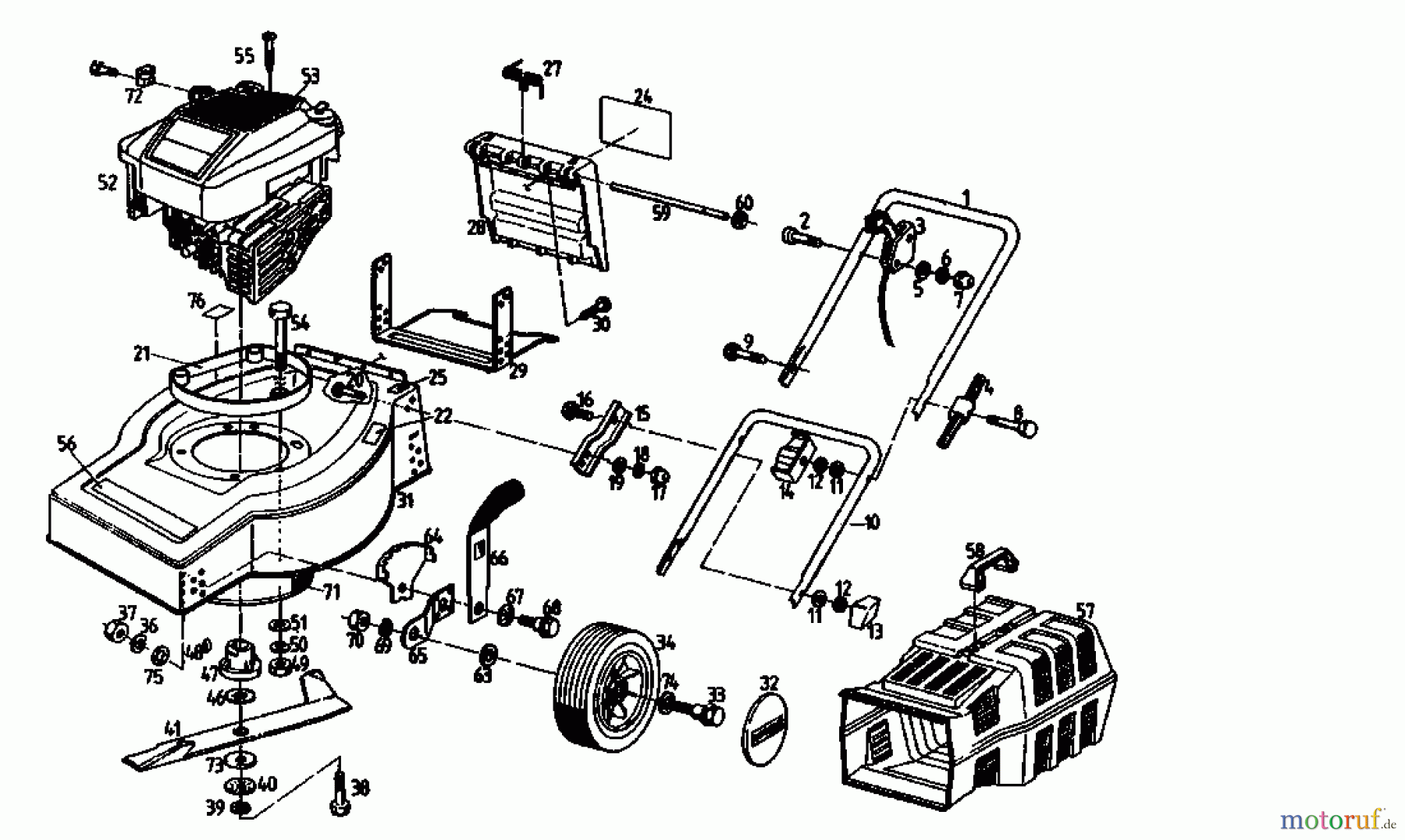  Gutbrod Petrol mower TURBO HBS 02894.05  (1993) Basic machine