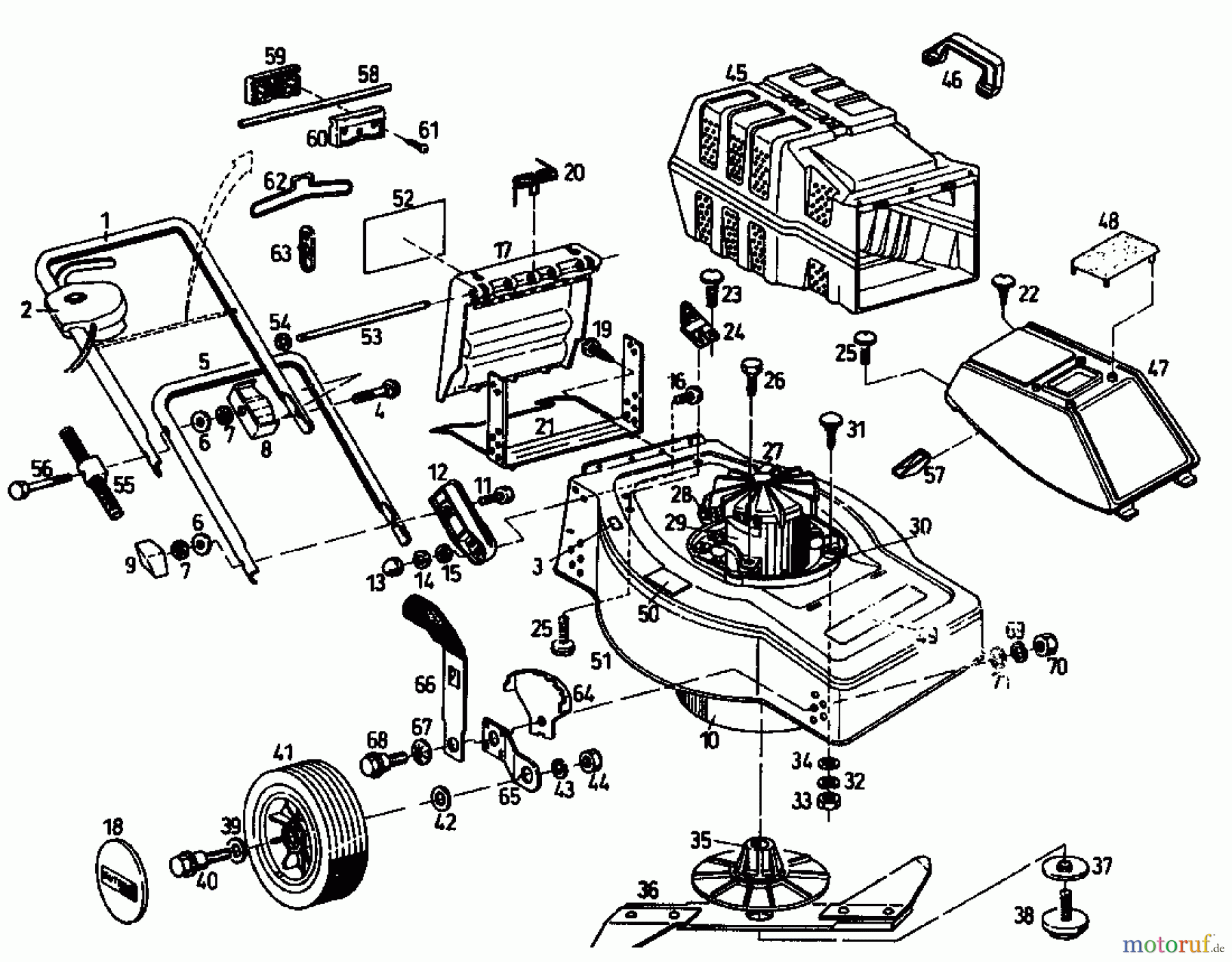  Gutbrod Electric mower TURBO HE 02899.07  (1993) Basic machine