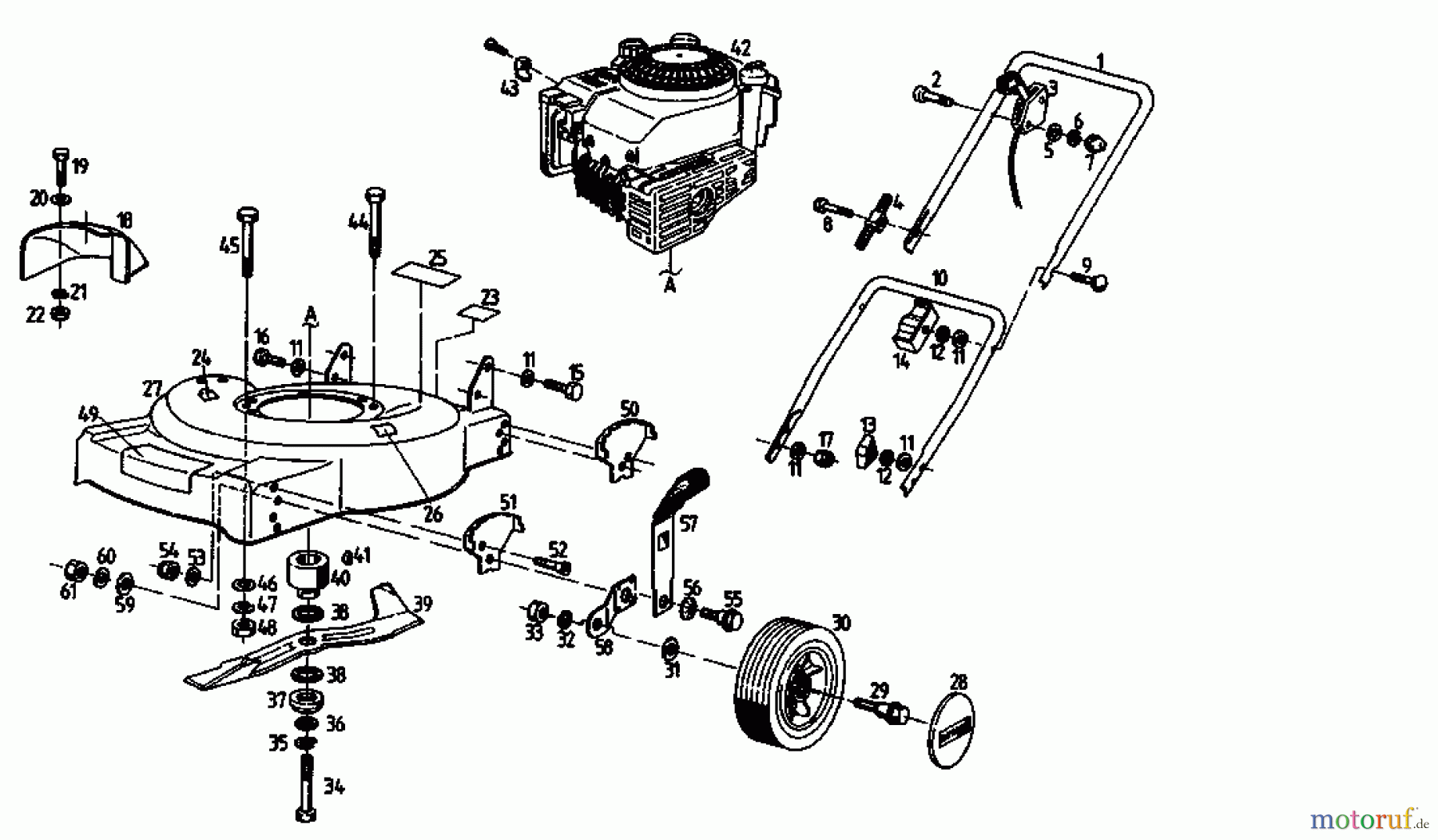  Gutbrod Tondeuse thermique TURBO SBS-48 02670.03  (1993) Machine de base