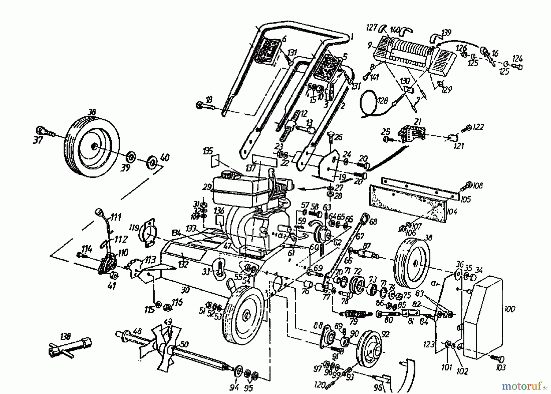  Gutbrod Petrol verticutter MV 504 00053.04  (1993) Basic machine