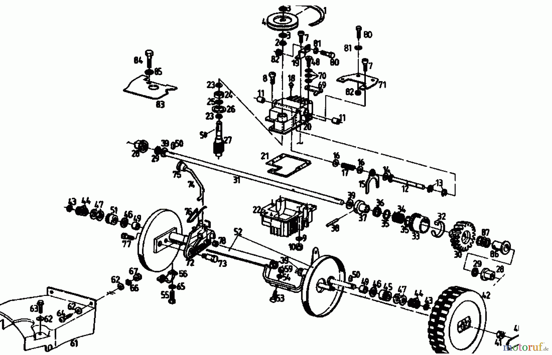  Gutbrod Petrol mower self propelled MH 454 REB 04006.08  (1993) Gearbox
