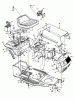 Brill Rasentraktoren 91 RTS 134I471E629 (1994) Spareparts Armaturenbrett, Motorhaube, Sitzwanne