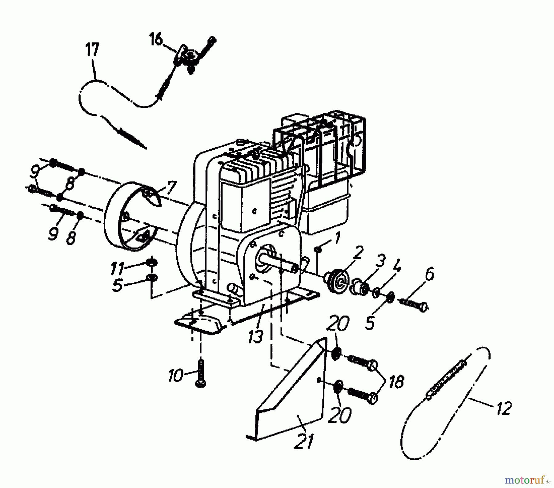  Gutbrod Cutter bar mower BM 91 07517.02  (1994) Belt, Engine, Fuel tank