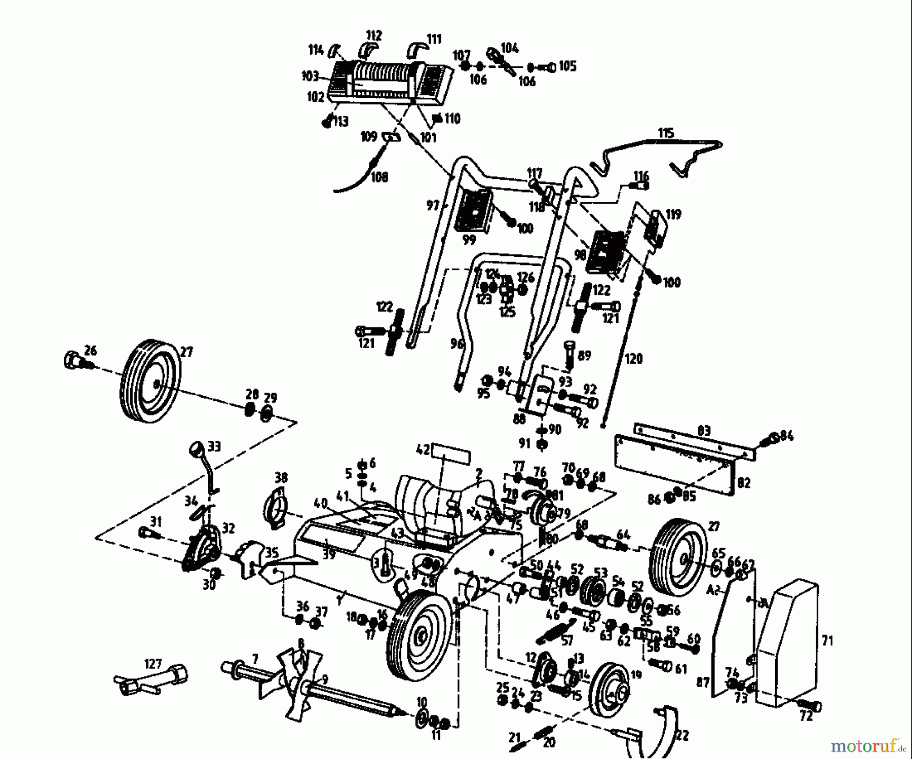 Gutbrod Petrol verticutter MV 504 00053.05  (1994) Basic machine