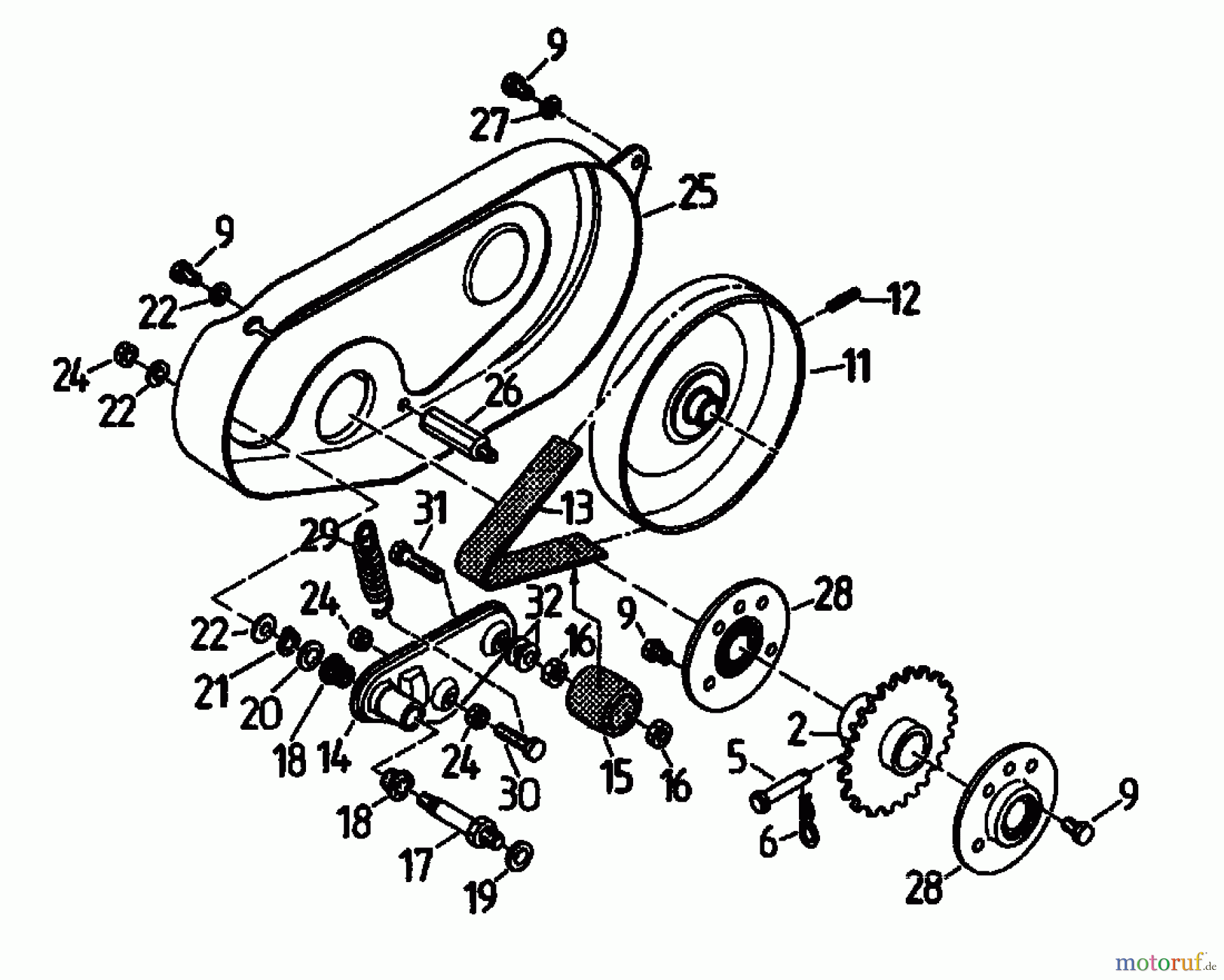  Gutbrod Cutter bar mower BM 107 07517.03  (1994) Drive system