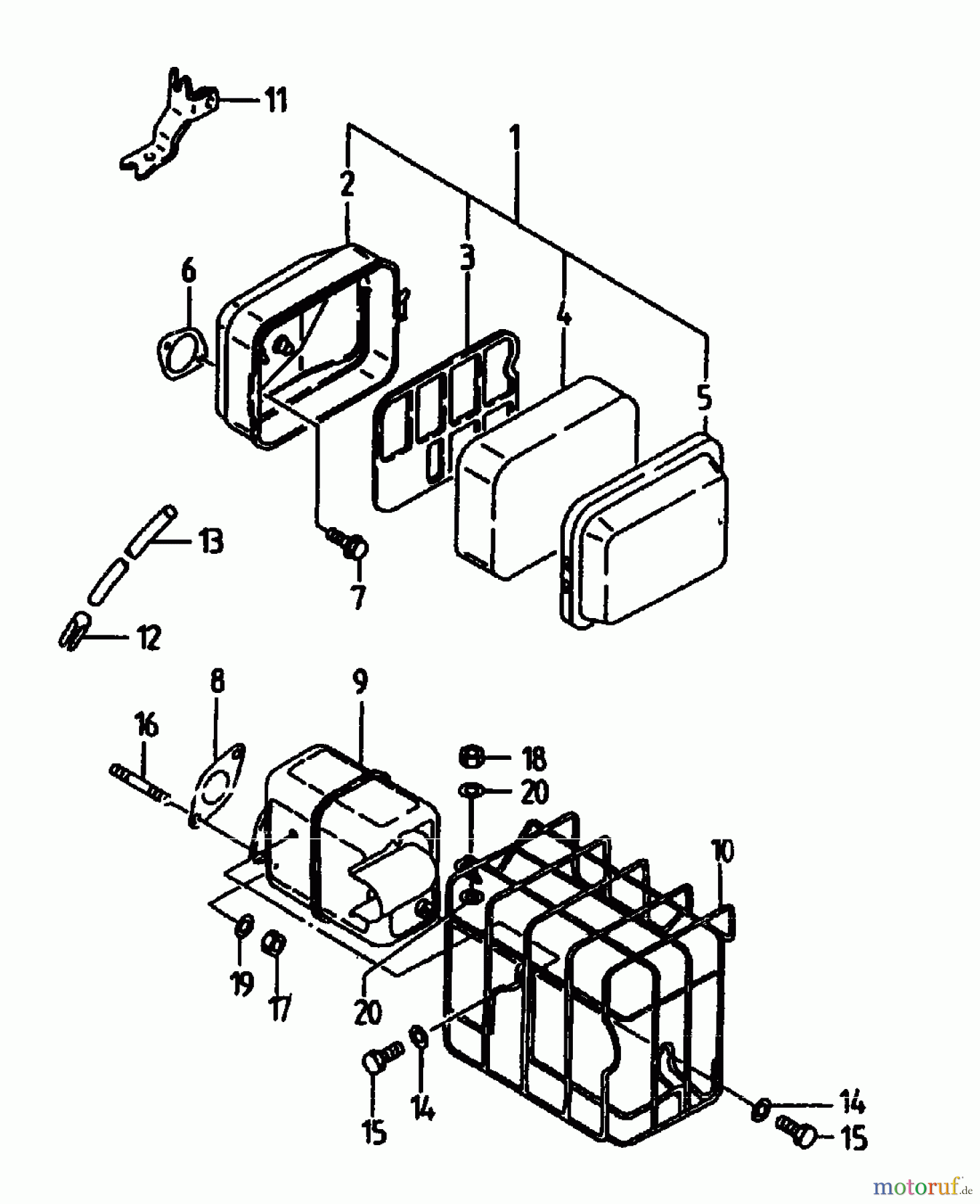  Gutbrod Cutter bar mower BM 107 07517.03  (1994) Engine accessories