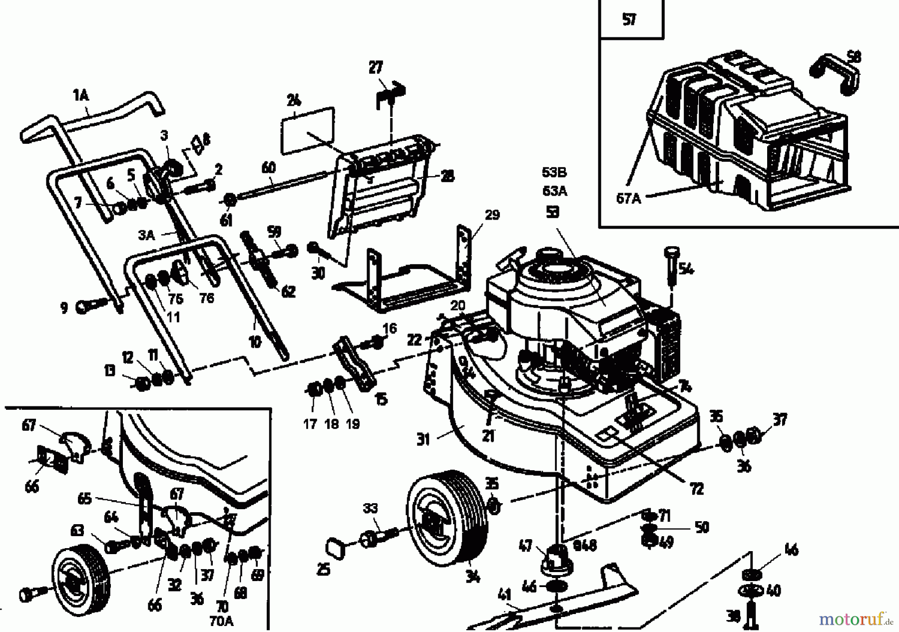  Golf Petrol mower Golf HBL 02813.05  (1994) Basic machine