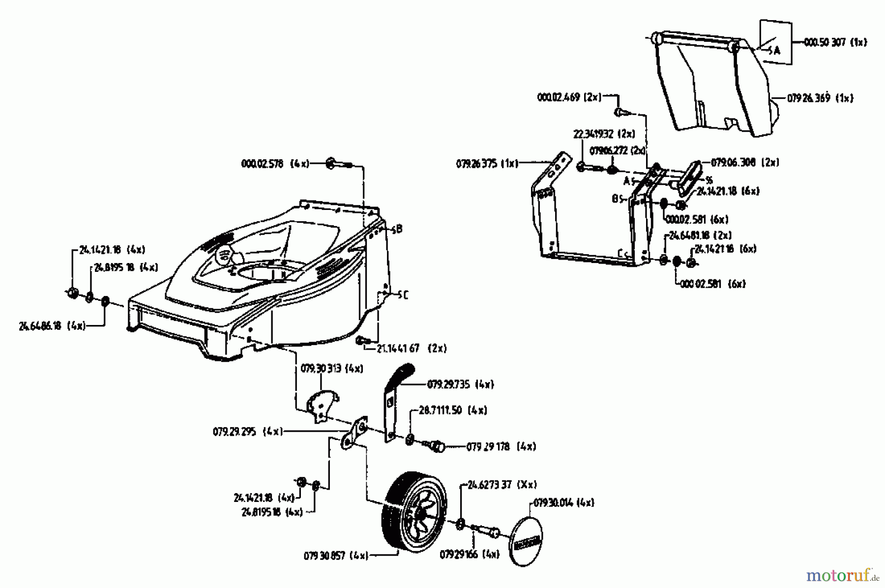  Gutbrod Petrol mower HB 48 02814.03  (1994) Basic machine