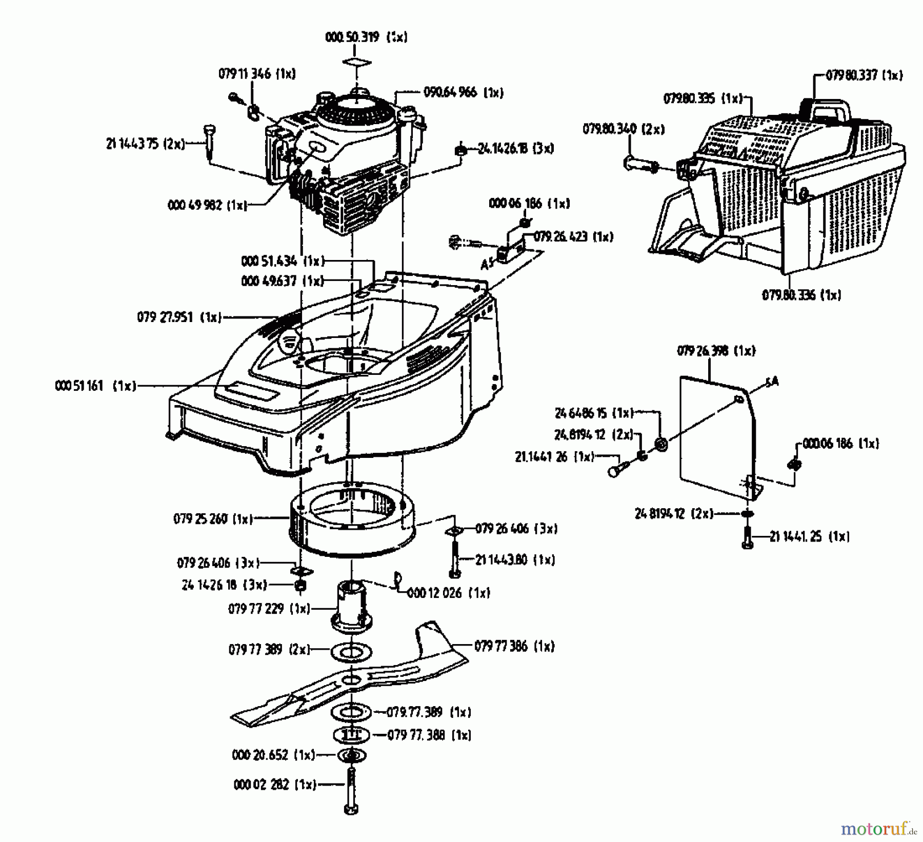  Gutbrod Petrol mower HB 48 02814.03  (1994) Basic machine