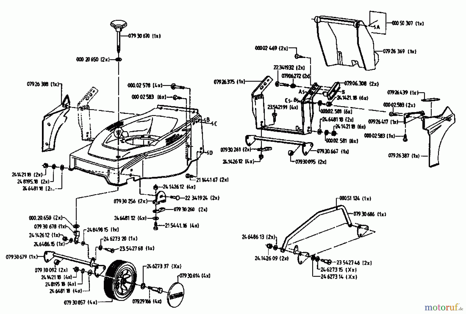  Gutbrod Petrol mower HB 48 L 02814.01  (1994) Basic machine