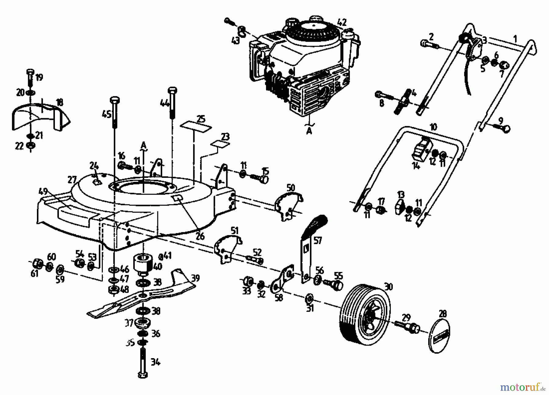  Gutbrod Petrol mower SB 48 02670.03  (1994) Basic machine
