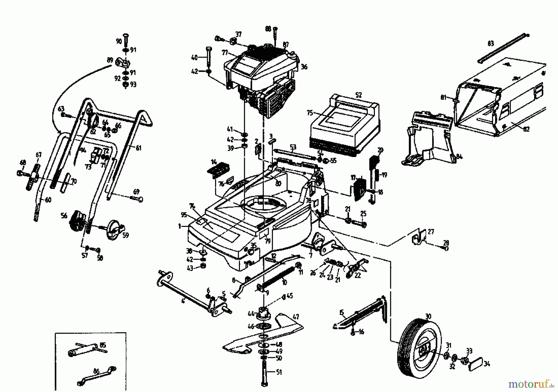  Gutbrod Petrol mower MH 404 04018.01  (1994) Basic machine