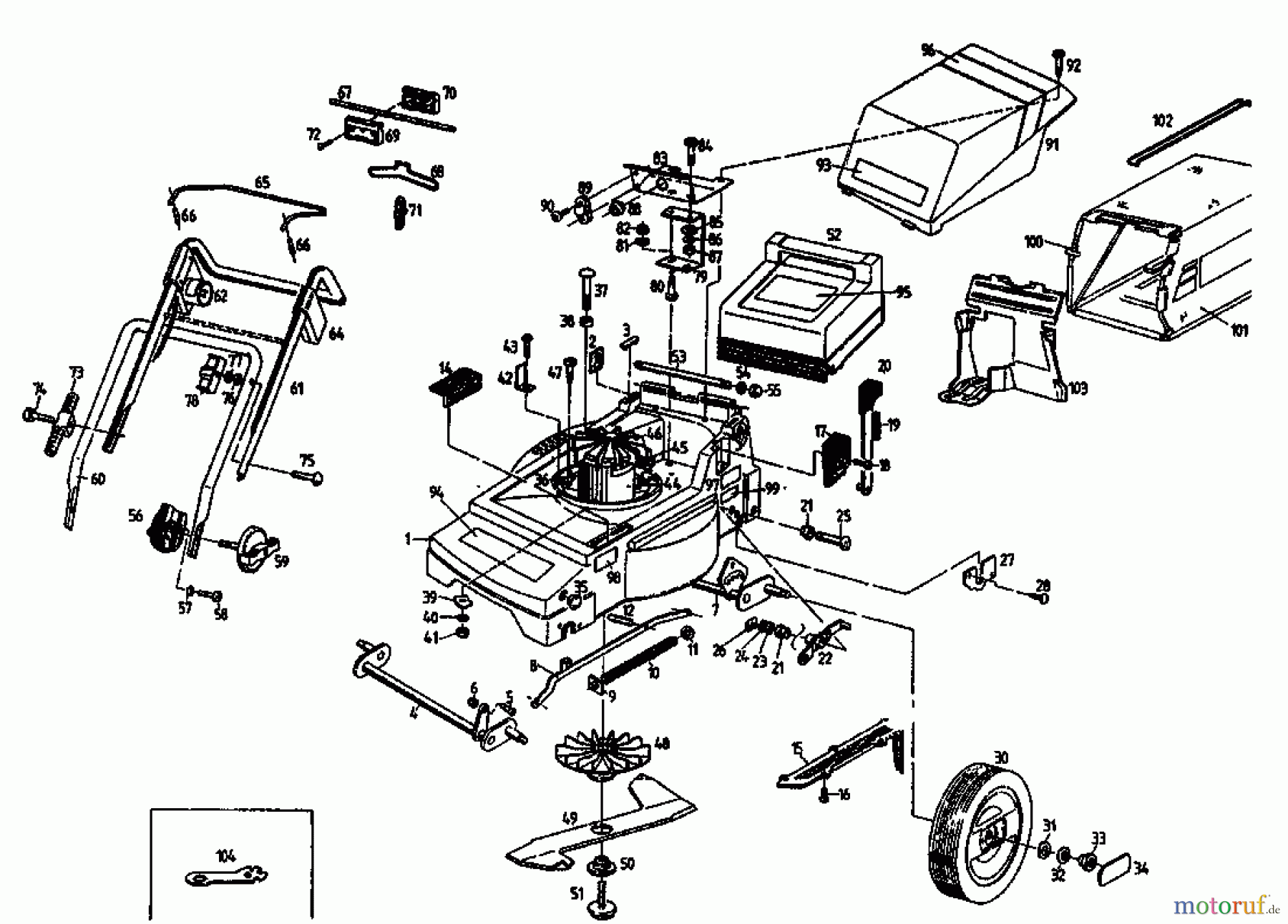  Gutbrod Electric mower MHE 400 04019.01  (1994) Basic machine