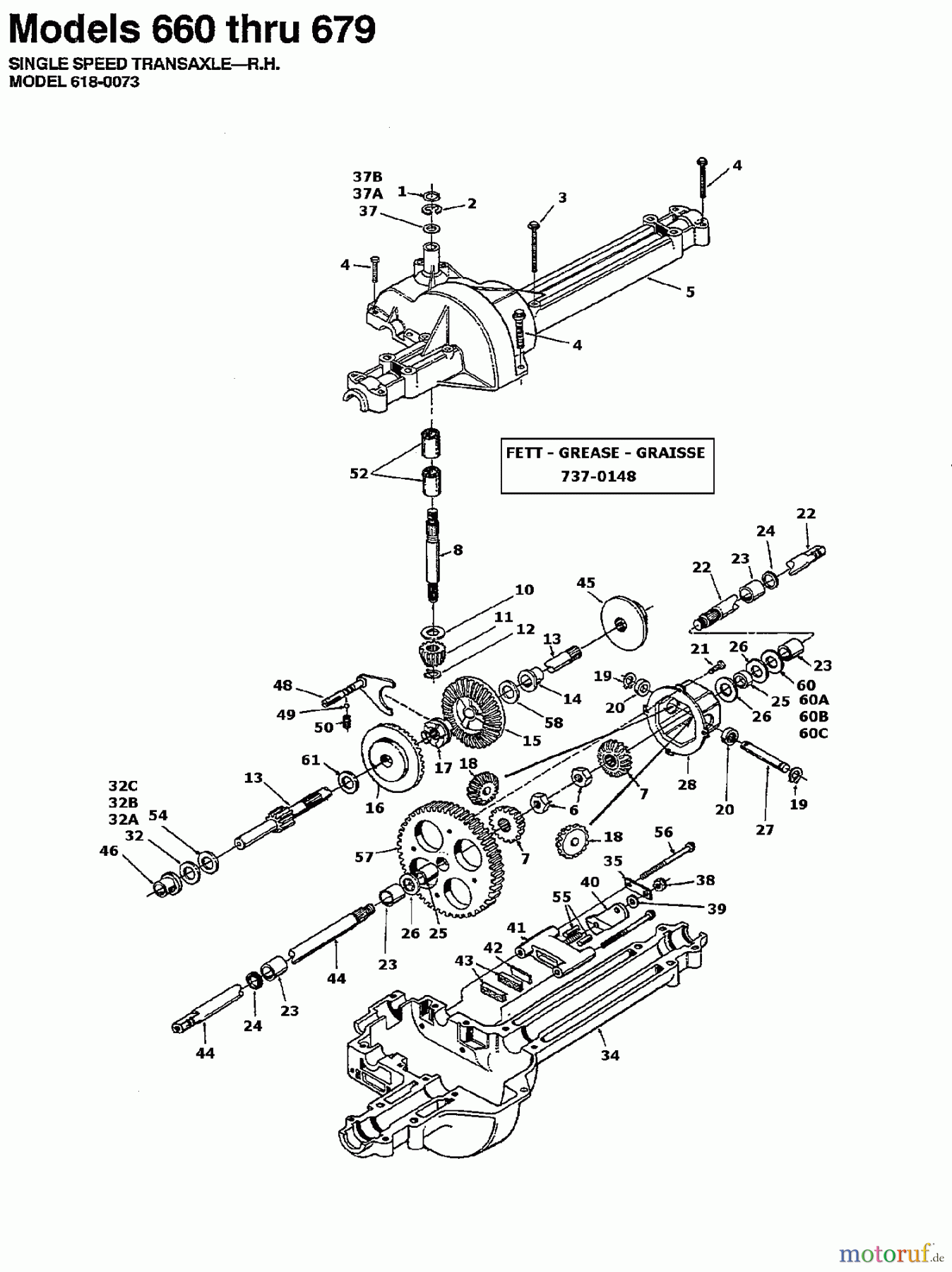  Brill Rasentraktoren (MTD Handelsmarke) Rasentraktoren 76 RTH 134K677C629  (1994) Getriebe